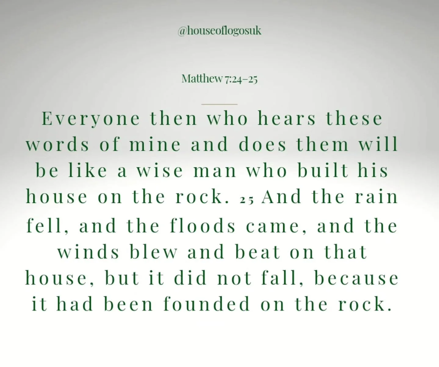 Build deeper than what people can see.

When life applies pressure, the real foundation is revealed. Storms will come&mdash;but those rooted in the Word remain standing.

Don&rsquo;t just hear truth. Build on it.

&lsquo;The rain came down, the strea