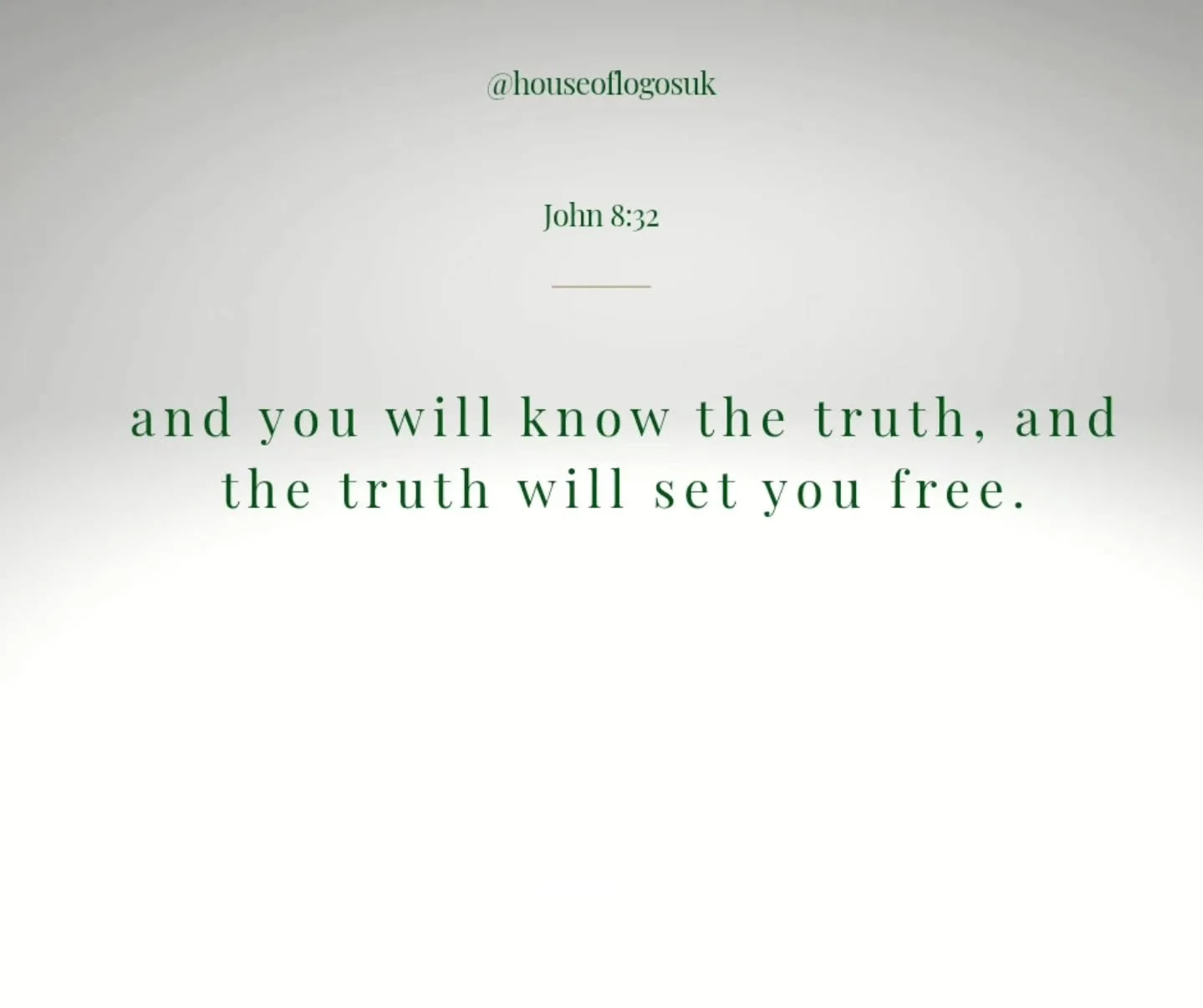 Truth isn&rsquo;t just spoken&mdash;it sets you free.

John 8:32 reminds us: when you know the truth, freedom follows.

#HouseOfLogos #TruthThatFrees