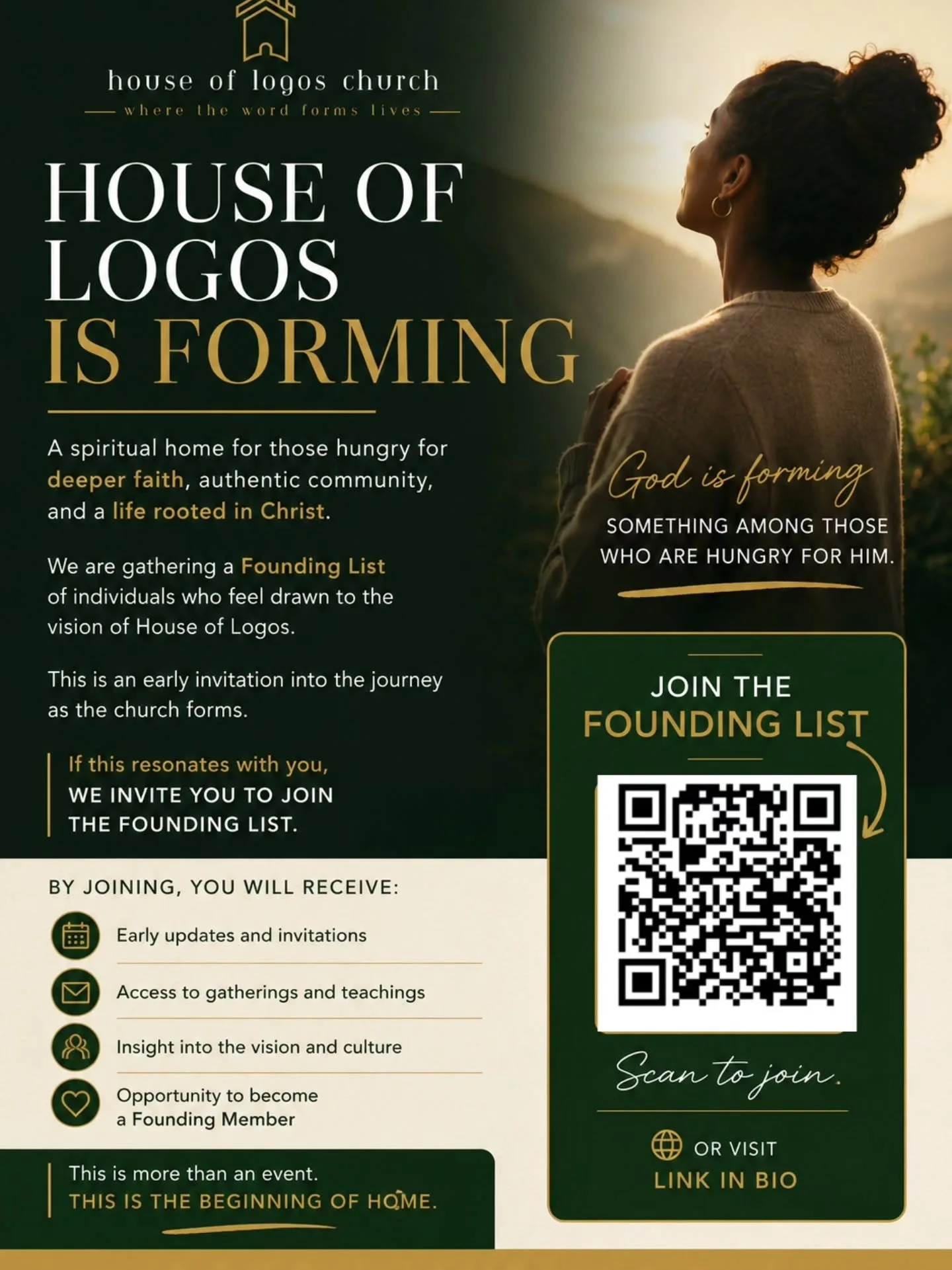 At House of Logos Church, we believe church should be more than simply attending a service.

We believe in building people intentionally.
A community deeply rooted in Christ.
A place where people can grow in faith, truth, discipleship, prayer, and ge