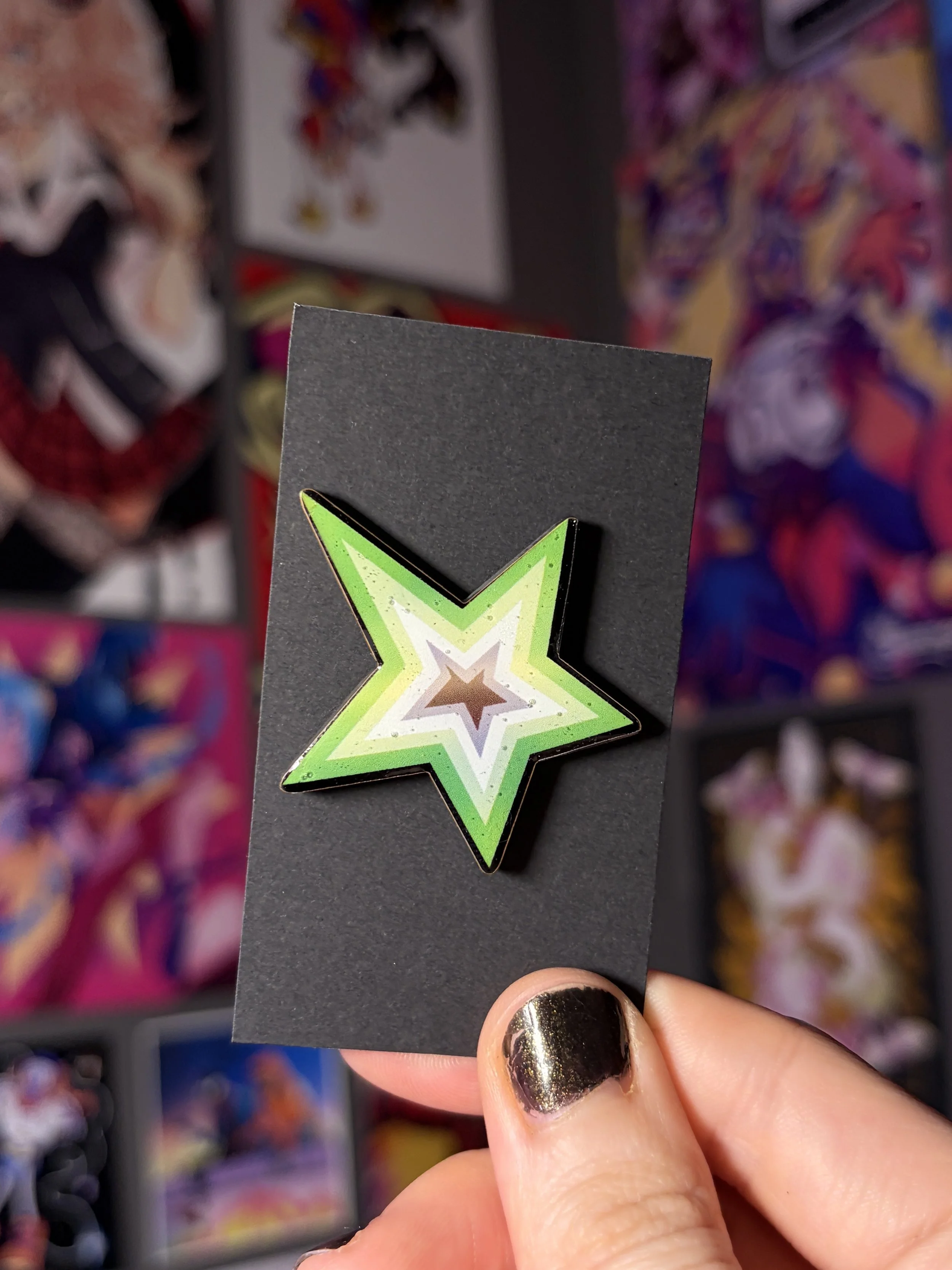 Aromantic Pride Star Pin