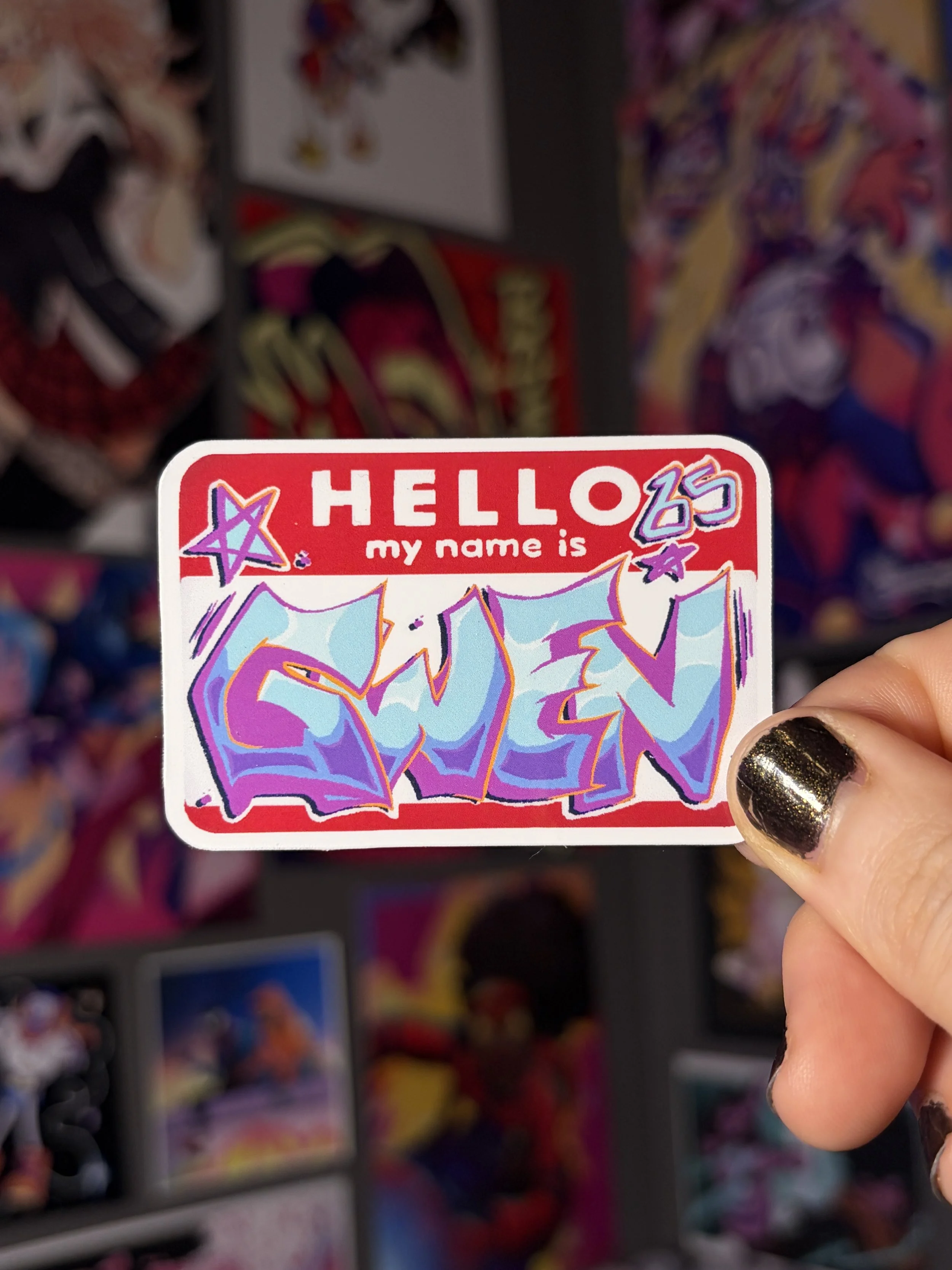 Gwen Stacy Graffiti Tag Sticker