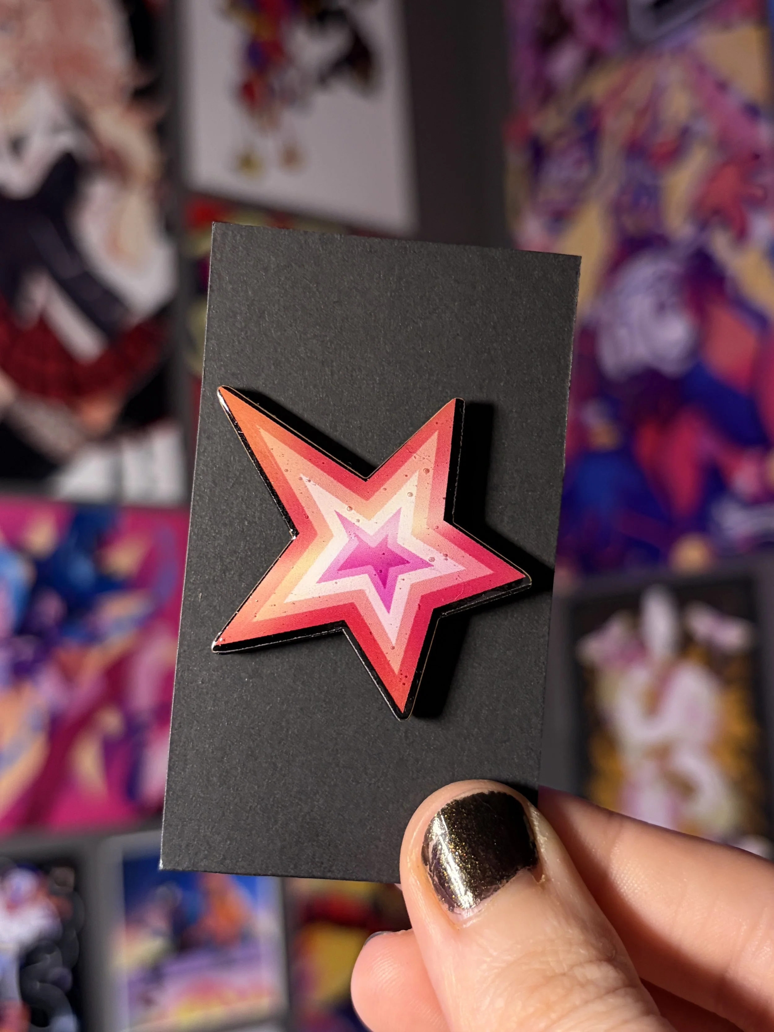 Lesbian Pride Star Pin