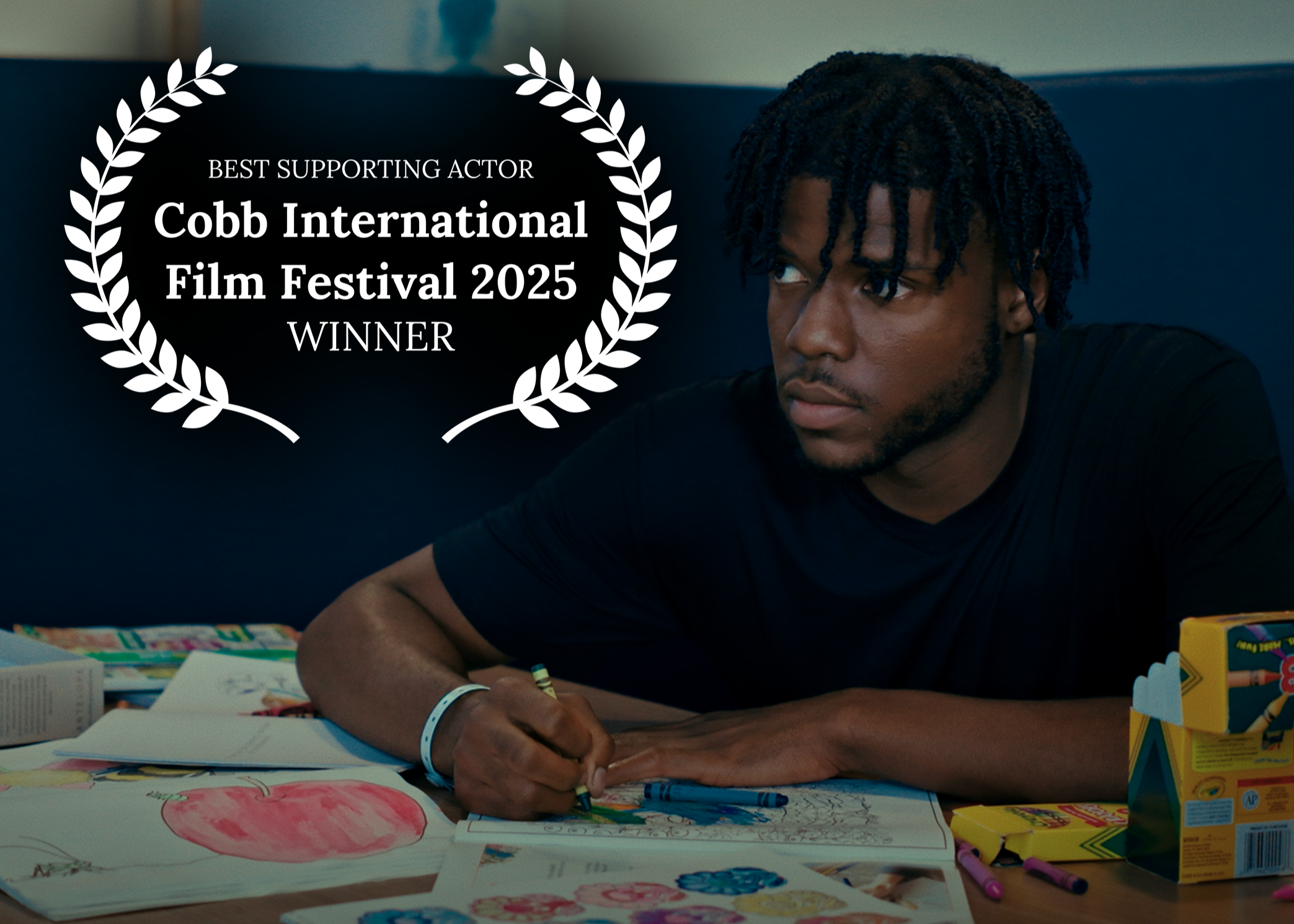 Marquise Jenkins won the "Best Actor Supporting" Award for his role as "Lake" in Faith in Shadows at the Cobb International Film Festival 2025