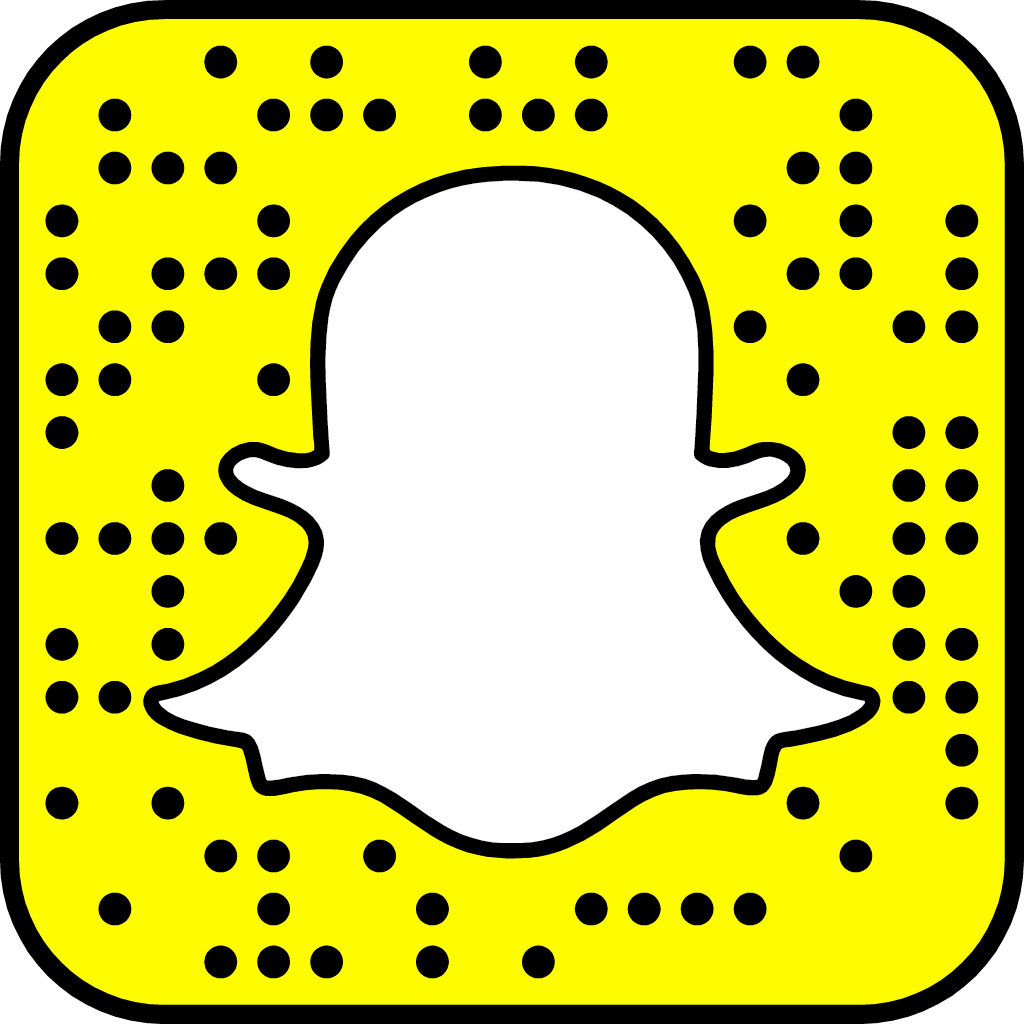 Code Snapchat QR avec le logo de Snapchat au centre, fond jaune avec des points noirs.