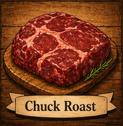 Grass-Fed Chuck Roast 3 lbs (Pre-Order)