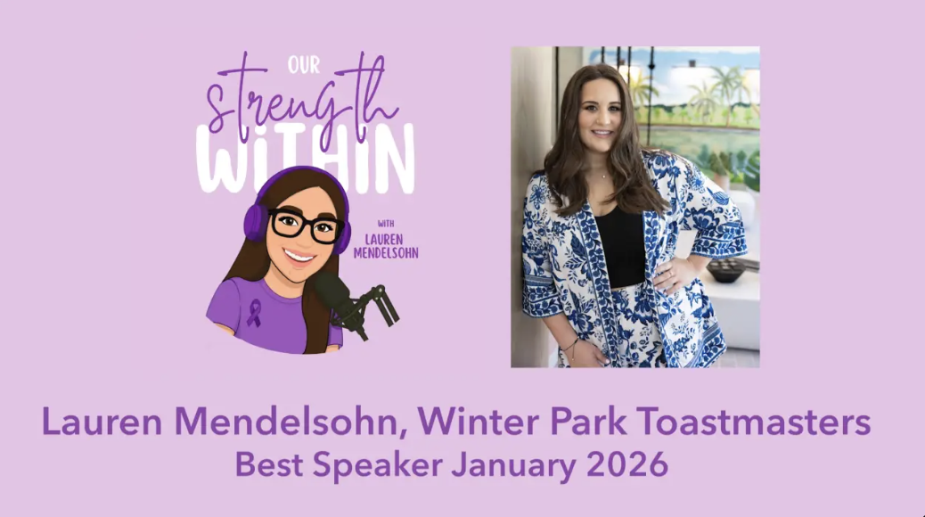 Lauren Mendelsohn: Best Speaker Winter Park Toastmasters