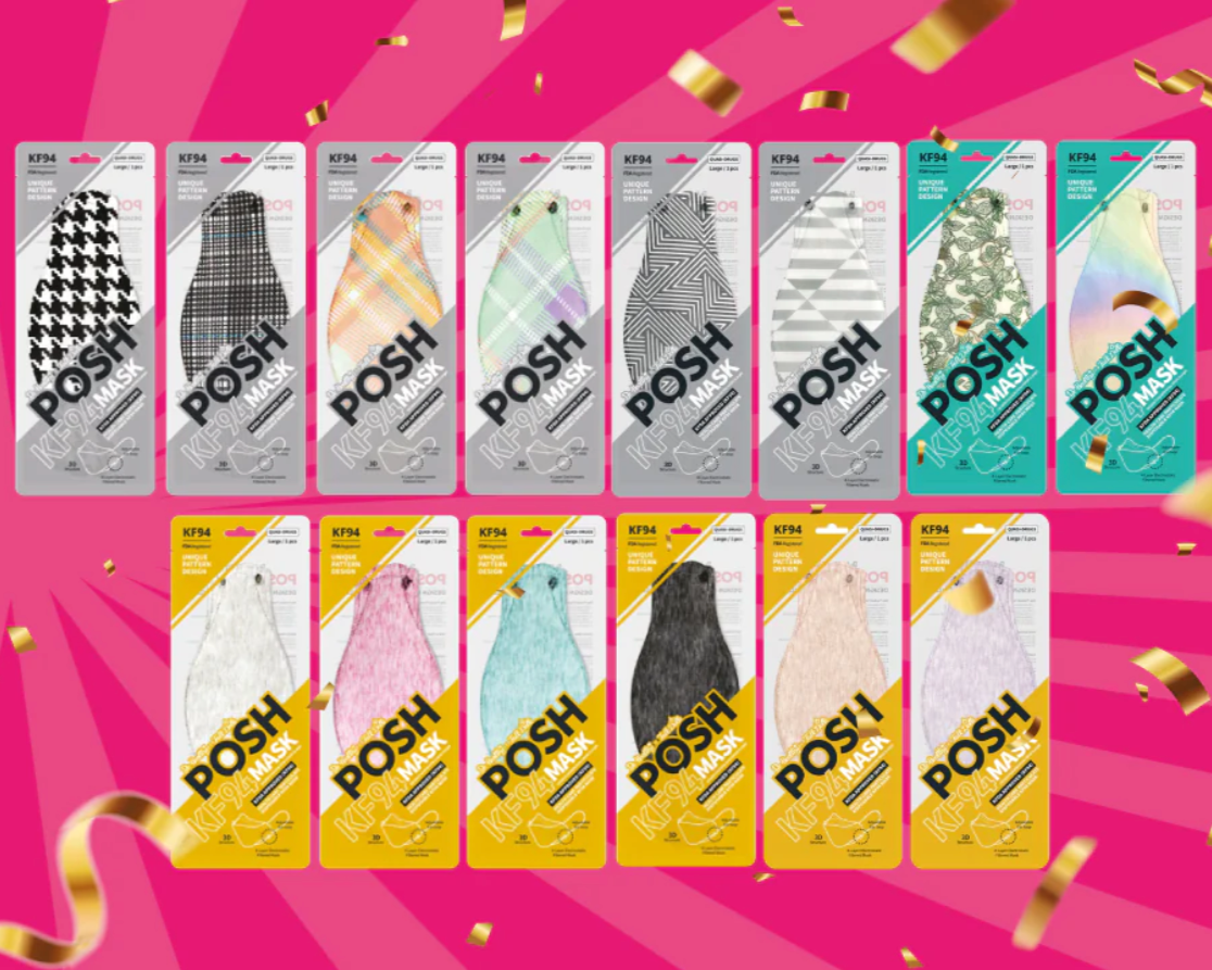 POSH KF94 Earloop Respirator (Assorted Colors/Patterns)