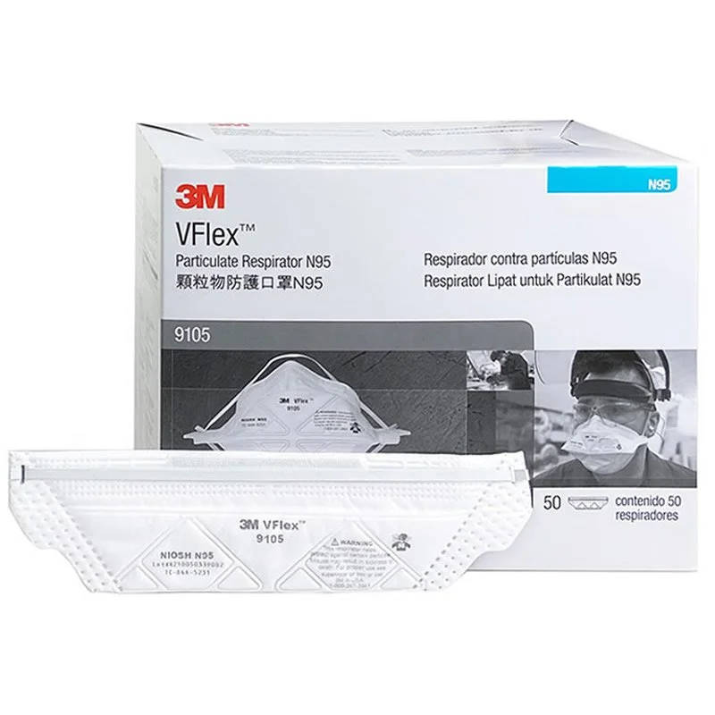 3M VFlex 9105 NIOSH N95 Particulate Respirator and box