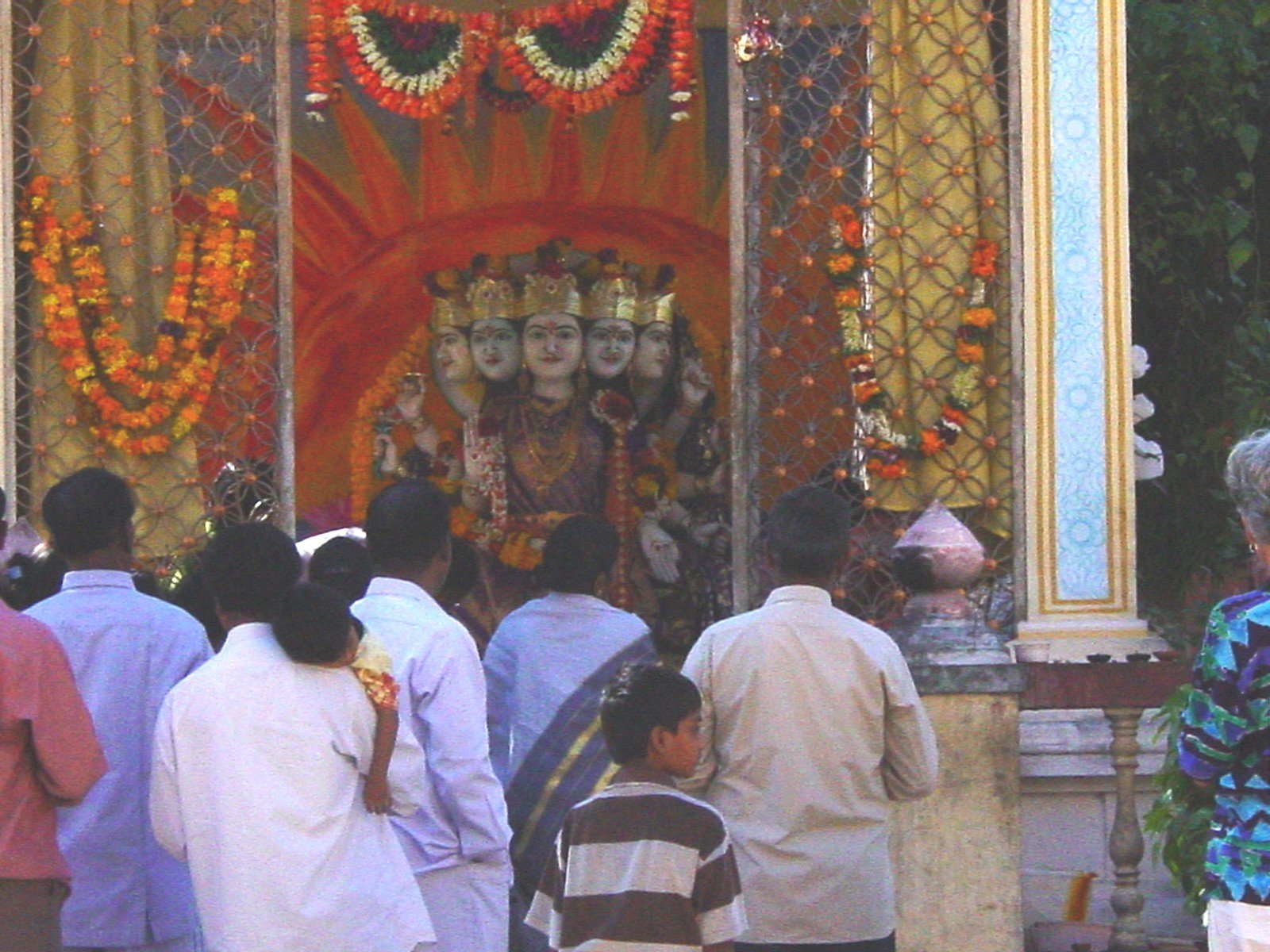 Devotees at Gayatri Shrine