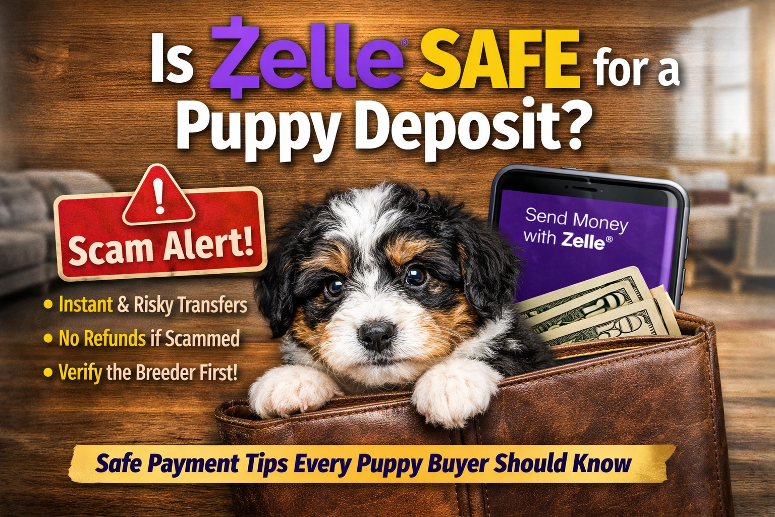 💳 Is Zelle Safe for a Puppy Deposit? Safe Payment Methods Every Family Should Know Before Buying Online