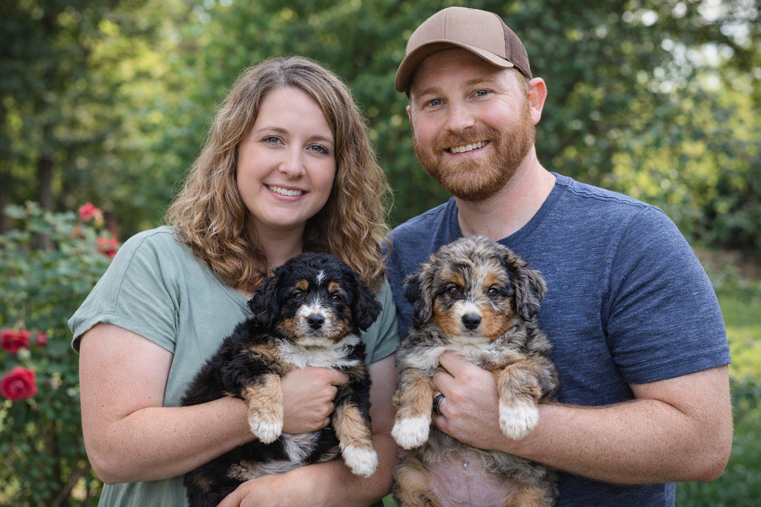 Mini Aussiedoodle puppies near Huntsville Alabama family raised