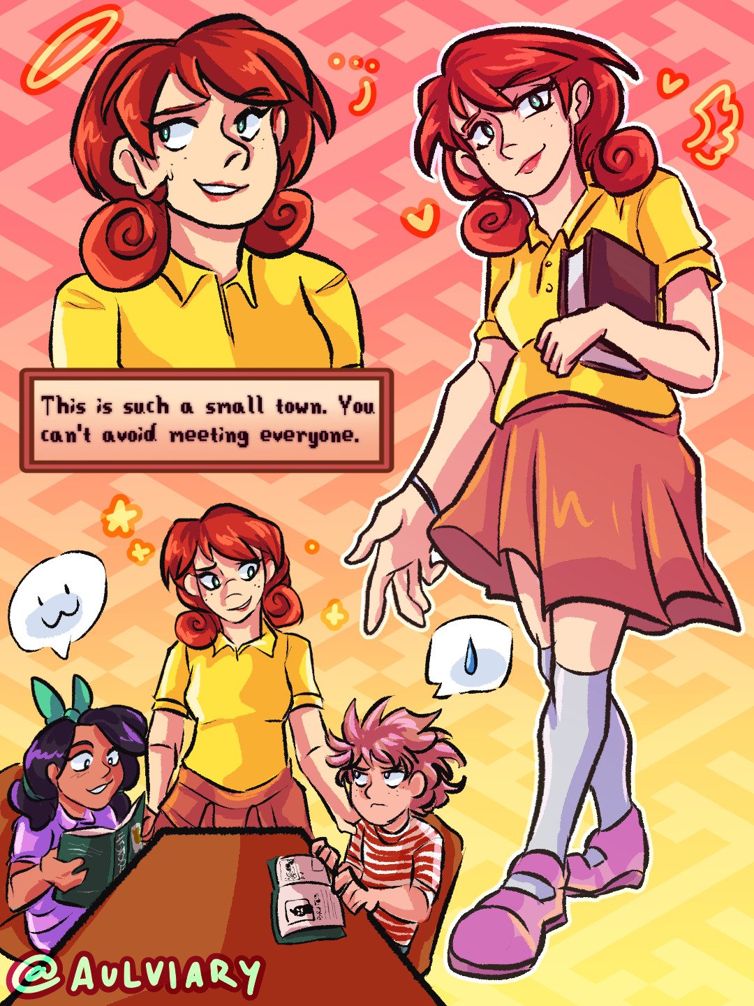 Oh right, I forgot about my monthly post.
Anyways, I might as well try to get all the stardew gang done- admittedly I'm not a huge fan of Penny, but that's purely because she lowkey like me fr.

I'm starting the Summer semester soon (aka, 2 days from