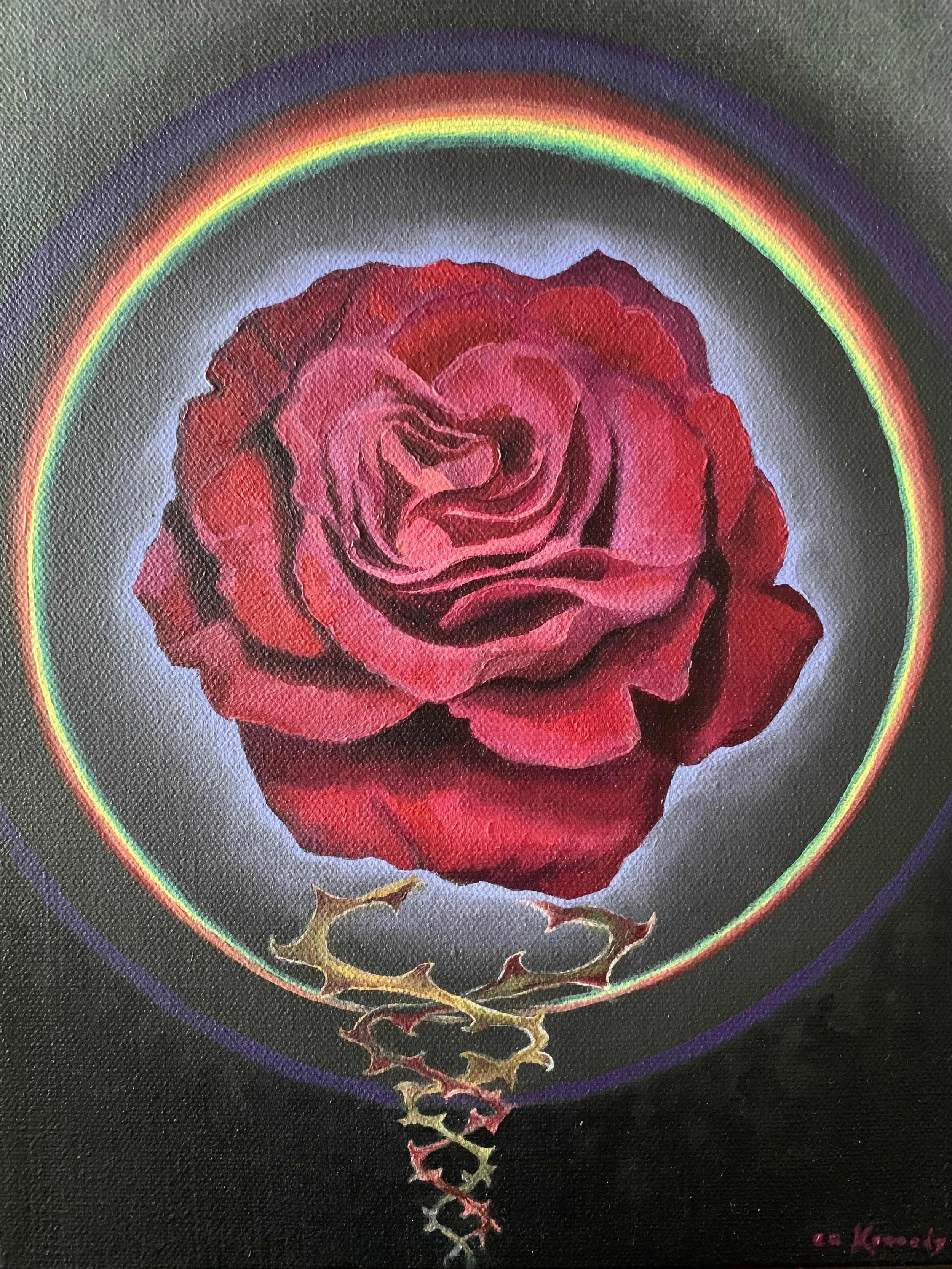 Bloom by Elizabeth Kennedy. Oil. $400.