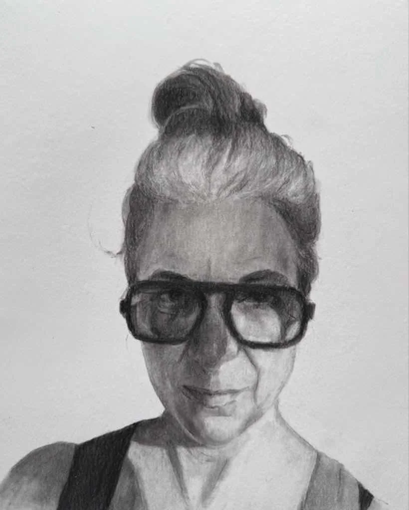 Sunshine in the Studio by Elizabeth Webber. Charcoal. $700. 