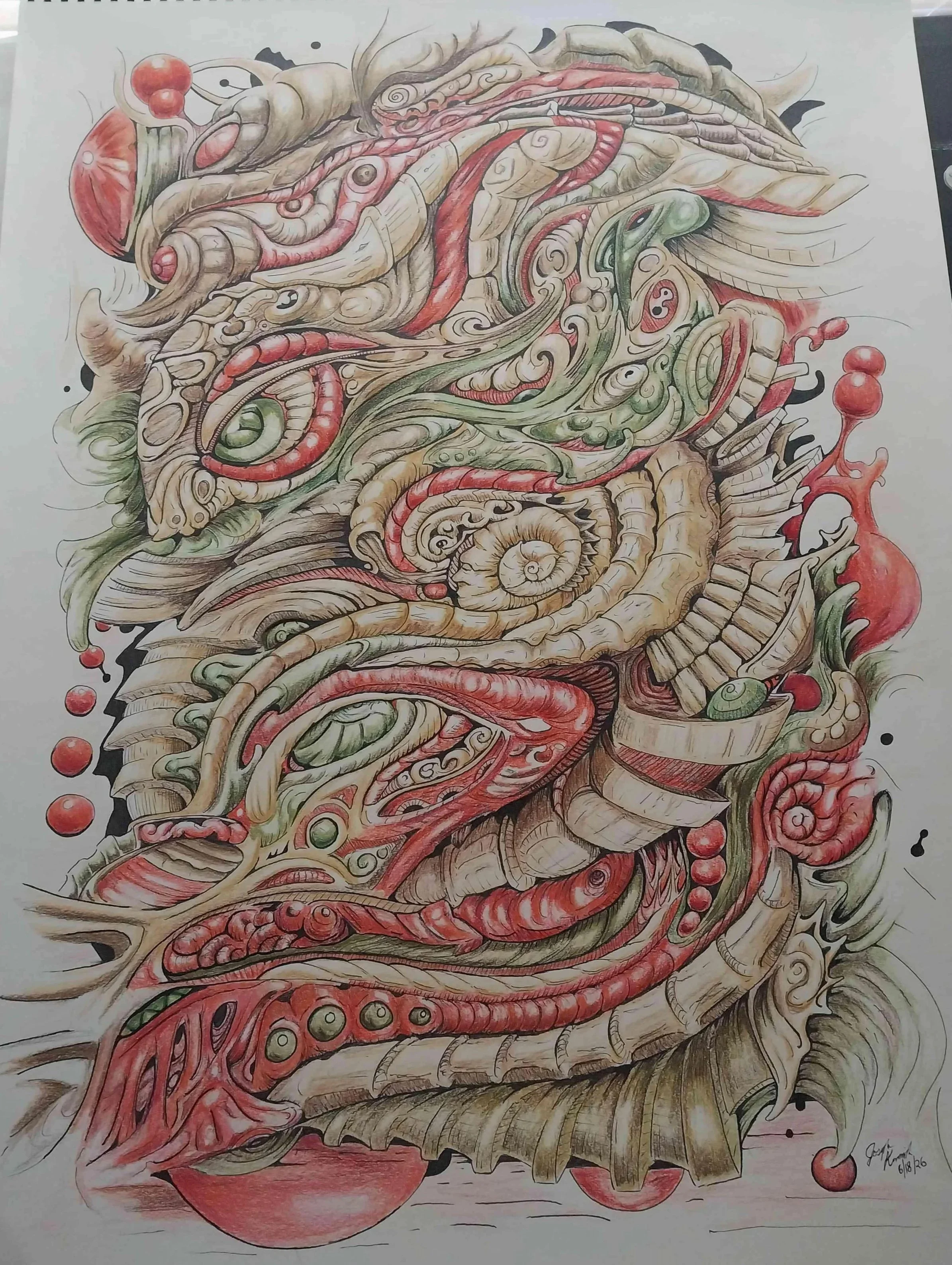 Forming by Joseph Kumnick. Colored Pencil and Ink. $750.00.