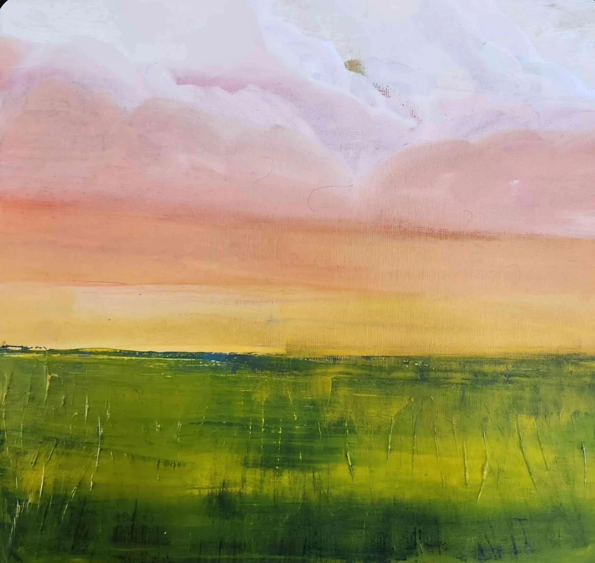 Pink Sky Over Oregon by Laila Sheikh. Acrylic. $200.00.