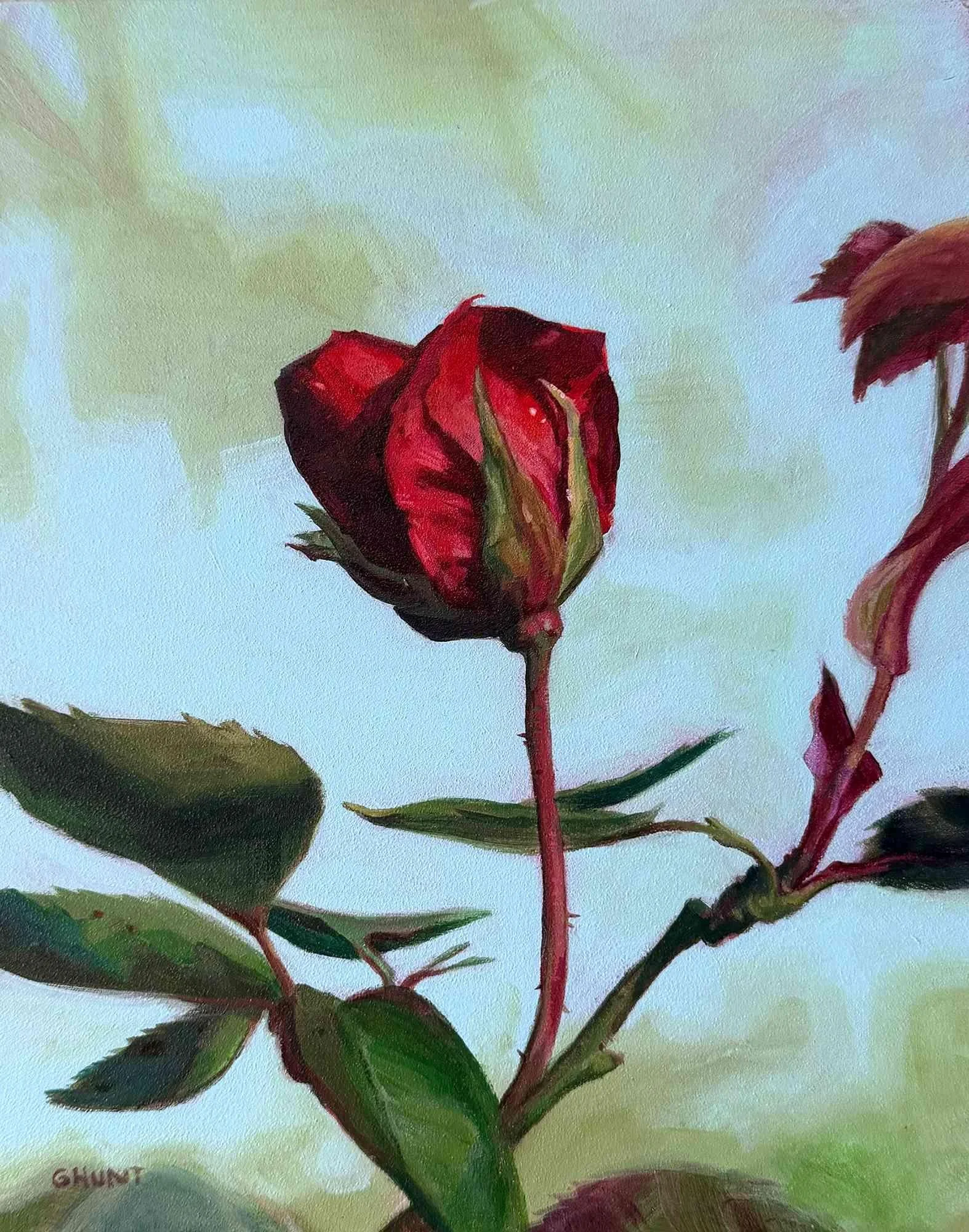 April Rose by Gillian Hunt. Acrylic. $480.