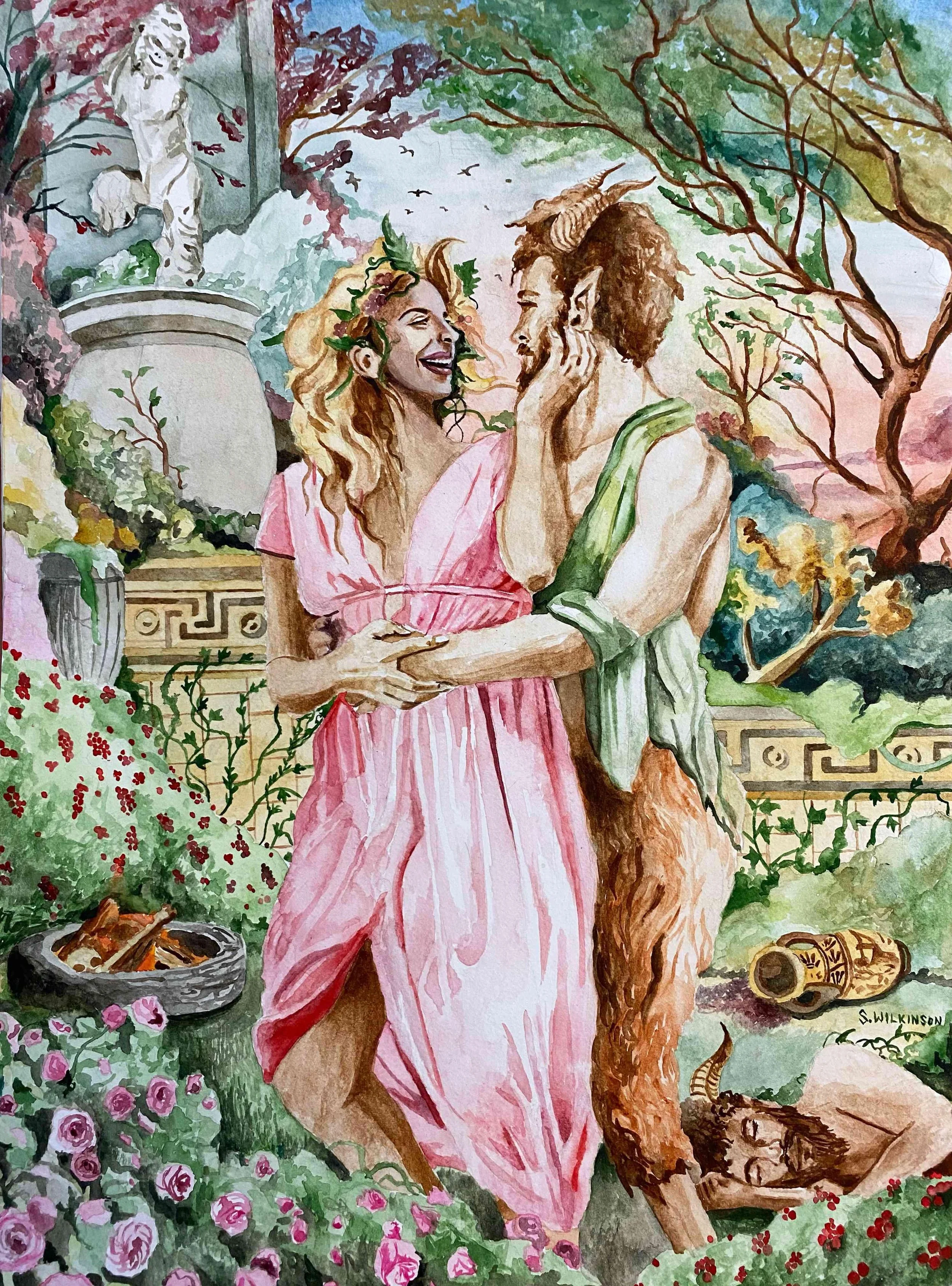 An Early Morning Among the Thiasus by Sean Wilkinson. Watercolor. $577.00
