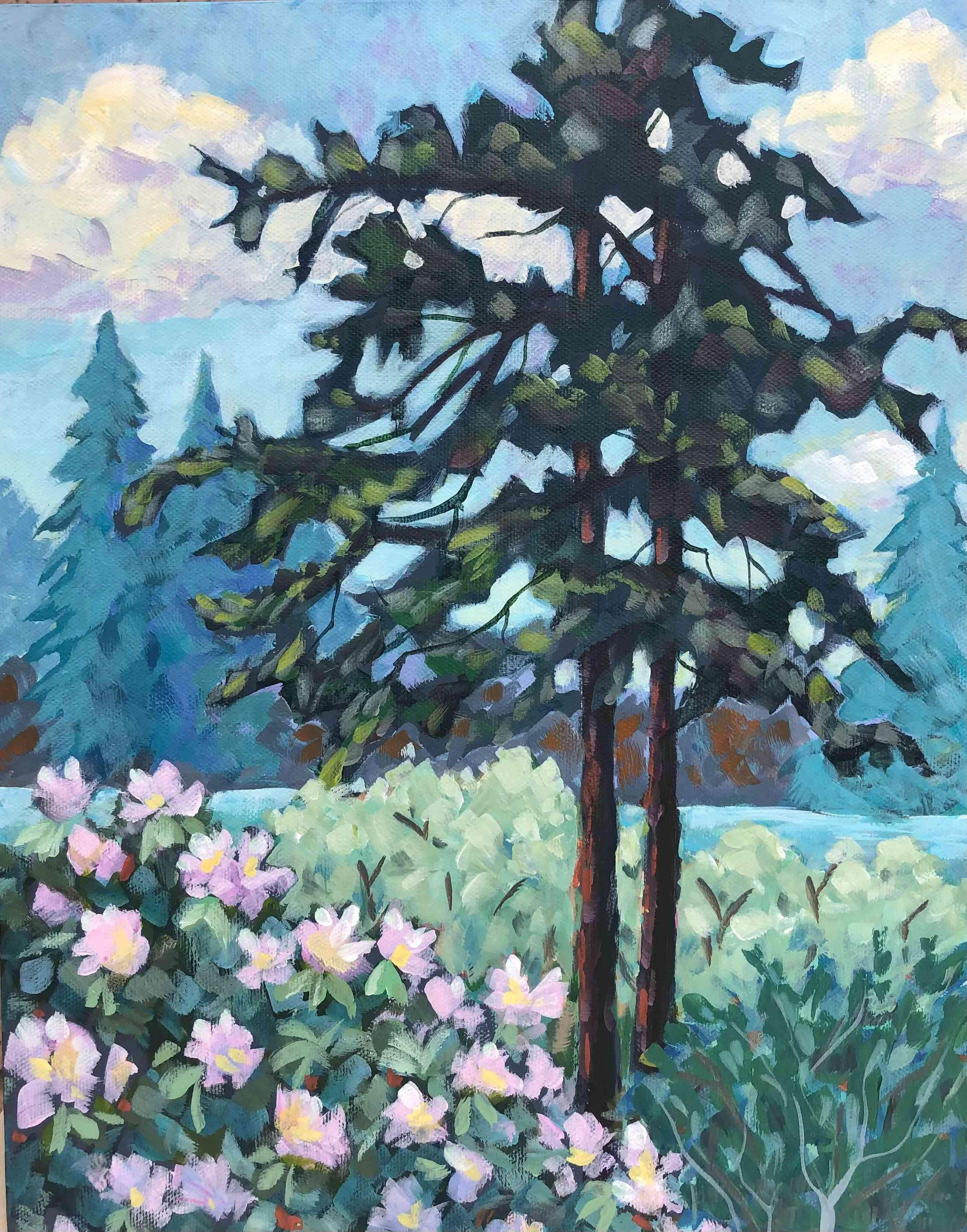 Crystal Springs Rhododendron Gardens by Jean Blatner. Acrylic. $325.00