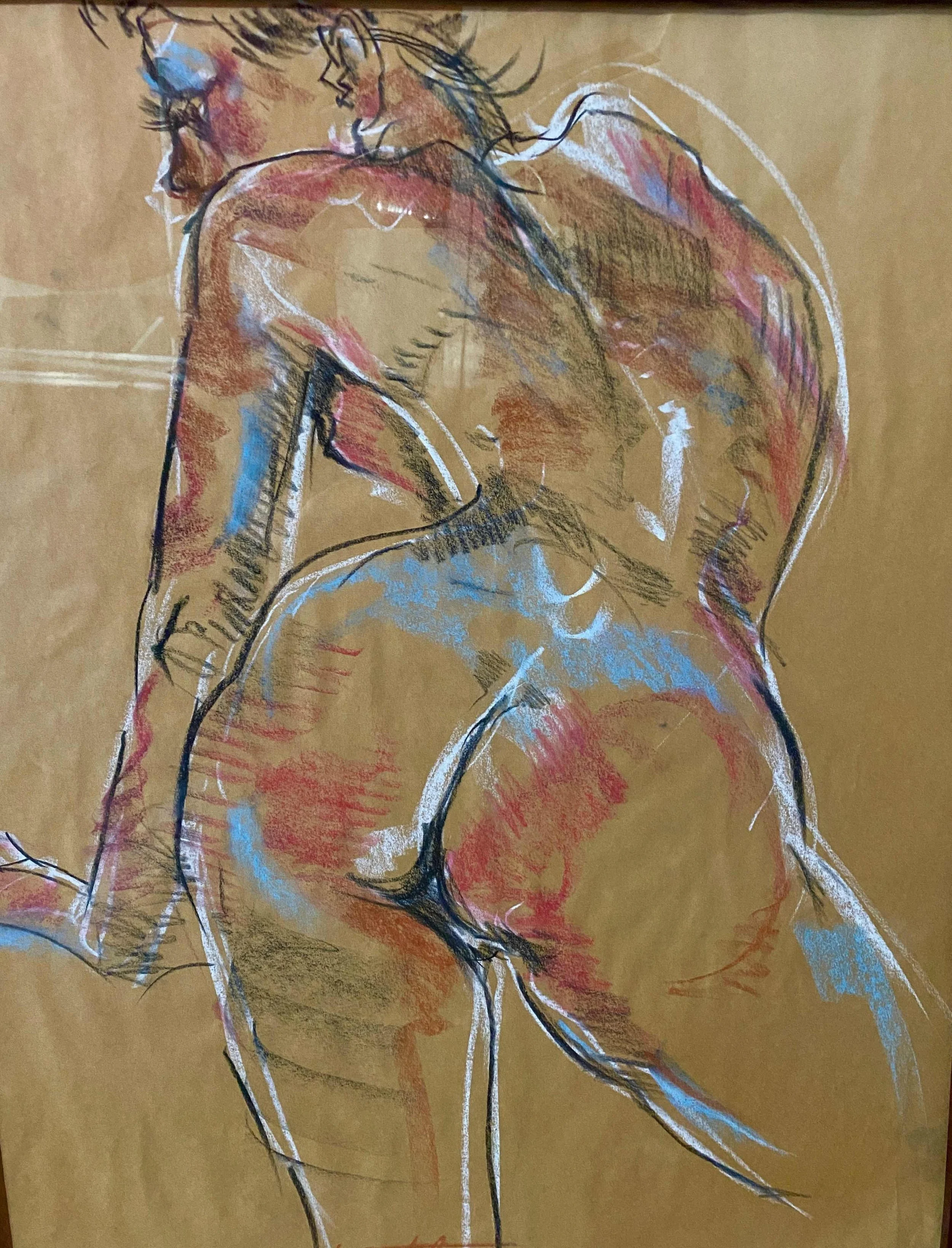 Back at You by Allen Schmertzler. Conte Crayon. $300.
