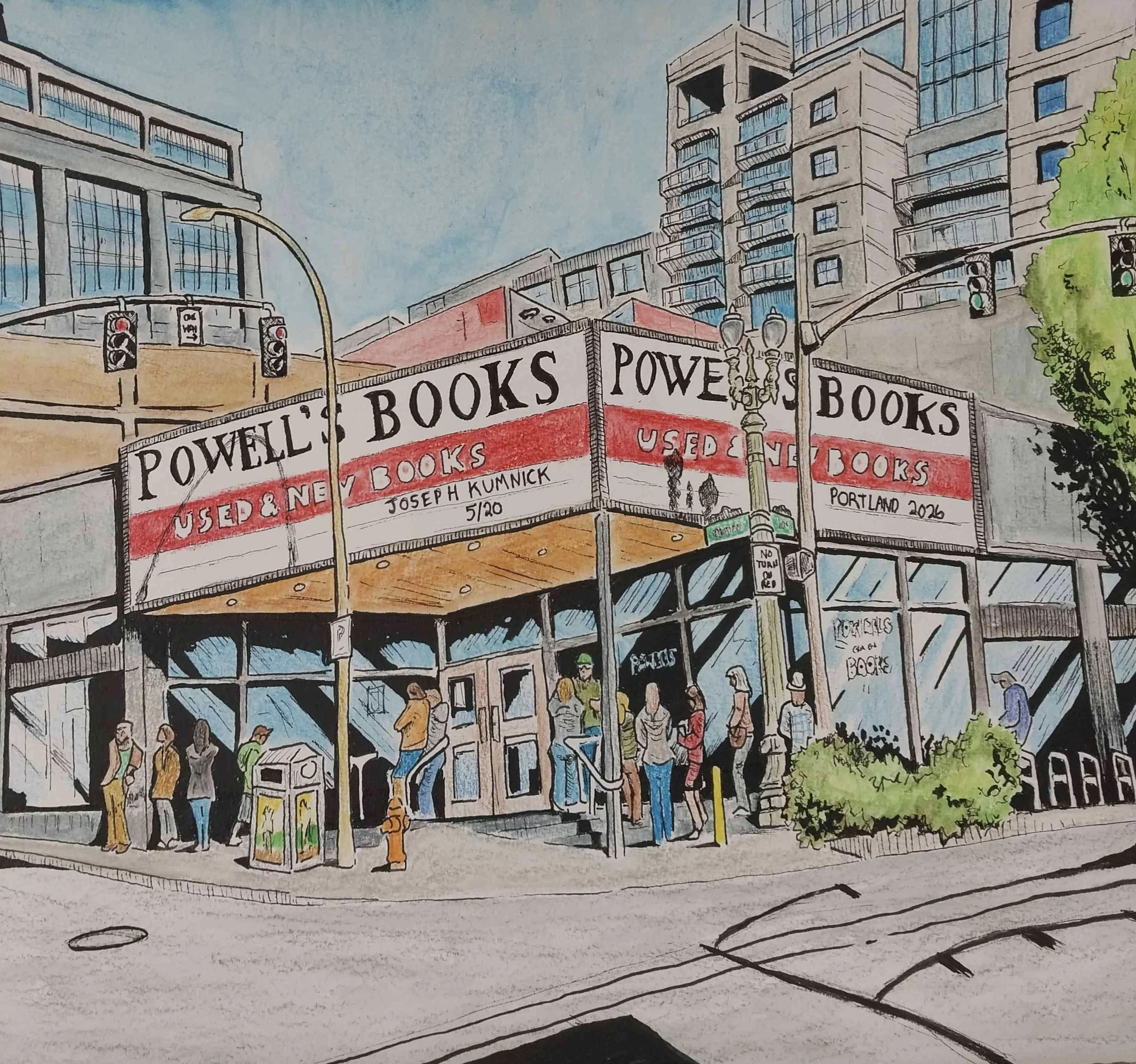 Portland's Favorite by Joseph Kumnick. Pen and Ink. $300.