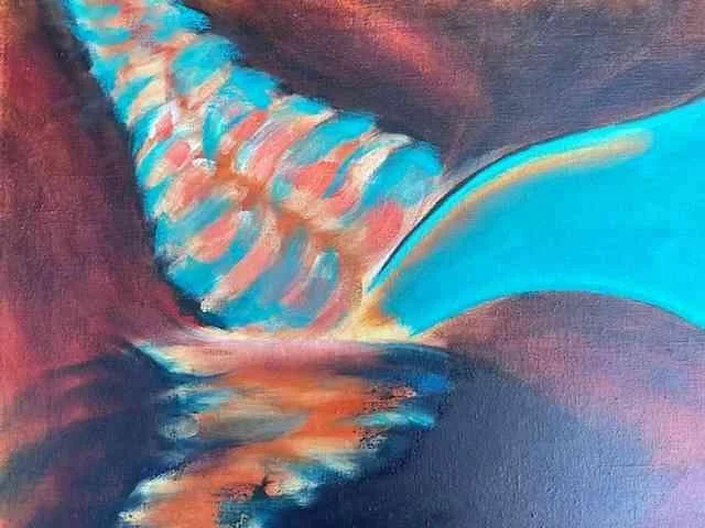 Paul Hantke. Lionfish On The Fire. Oil. $200.00.