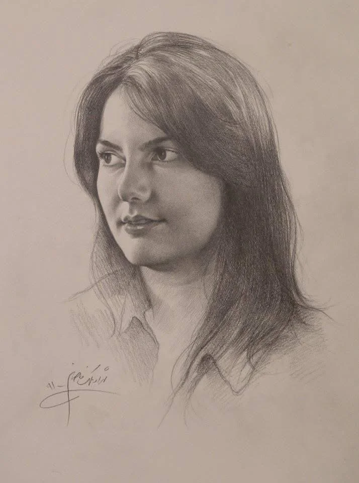 The Gaze by Shahrad Malekfazeli. Pencil. $750.