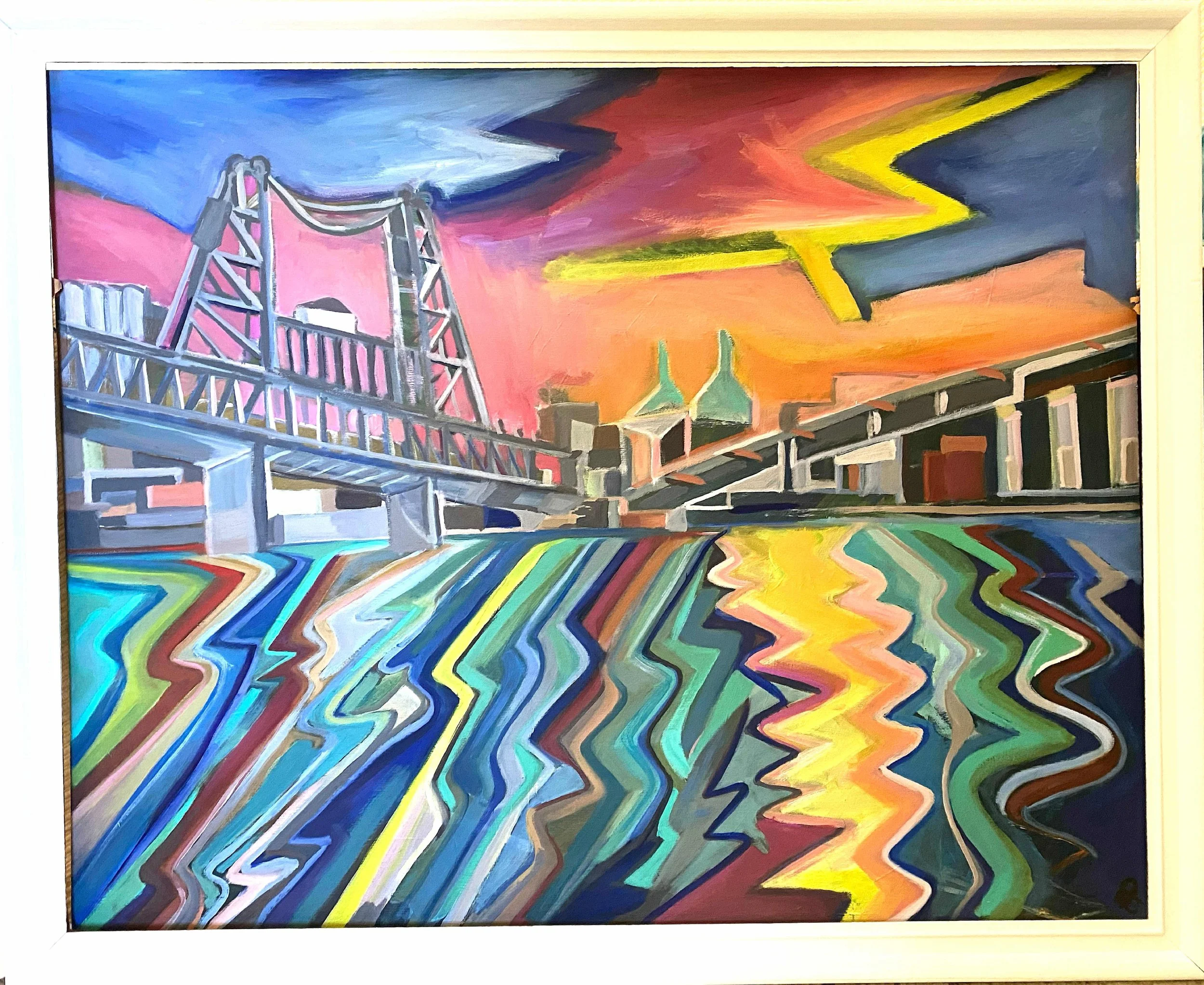 Steel Bridge by Bianca Pettinari. Oil. $750.00.