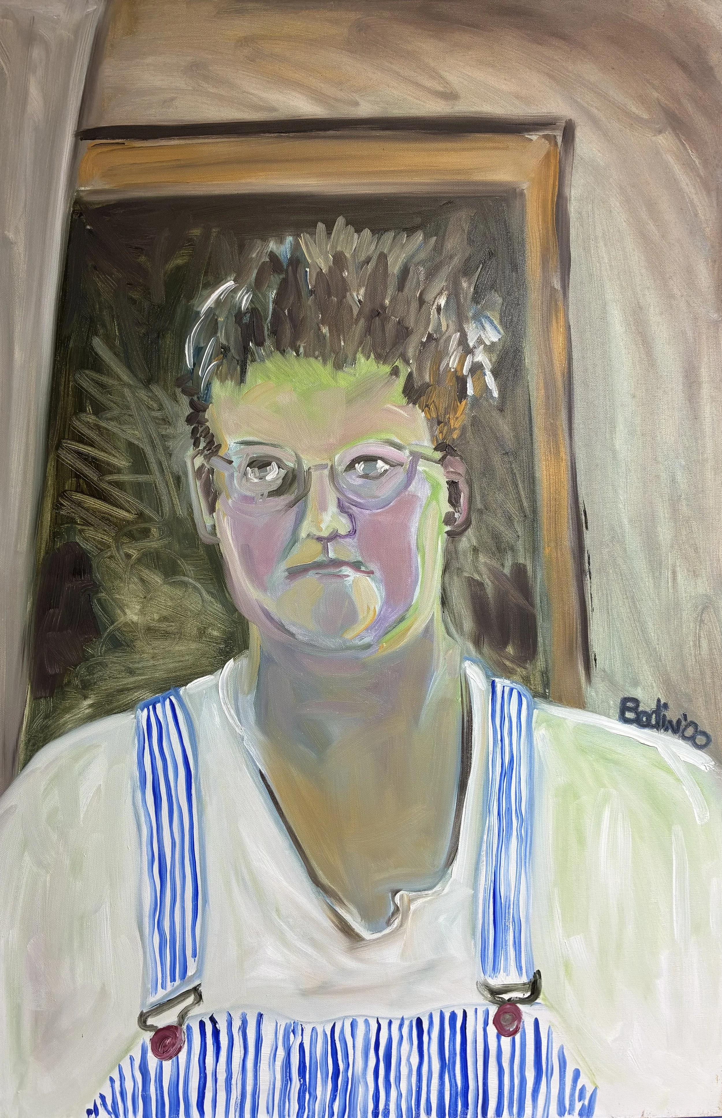 Bad Hair Day by Barbara Bodin. Oil. $1,000. 