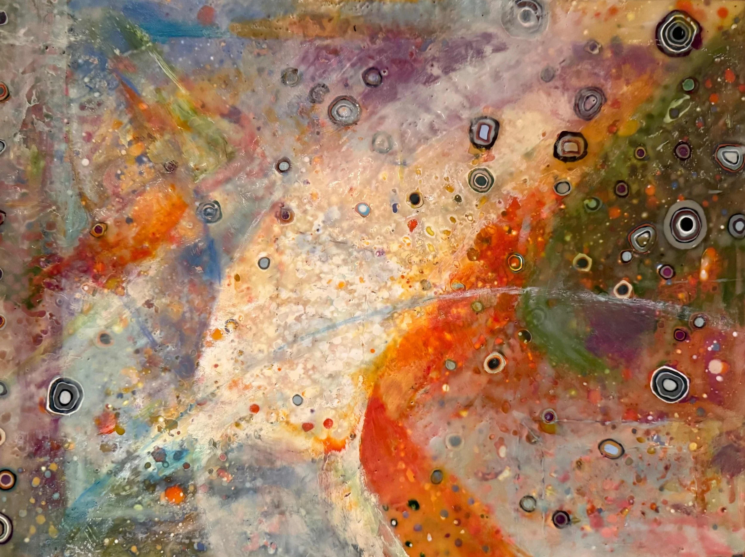 3rd Place. Creation by Karen Story. Encaustic. SOLD.
