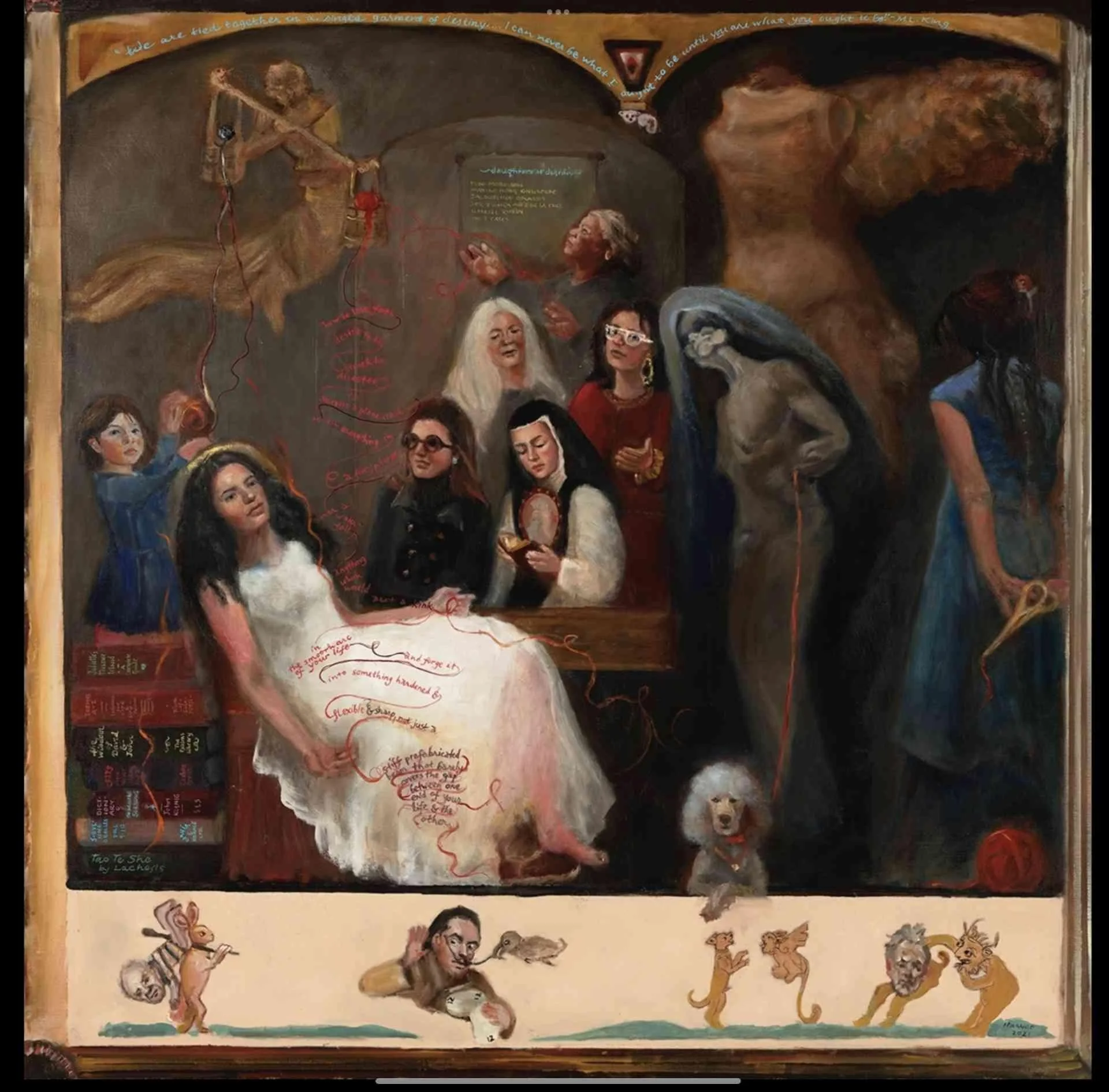 Daughters of Destiny by Harriet Rubin. Oil. $1,200.