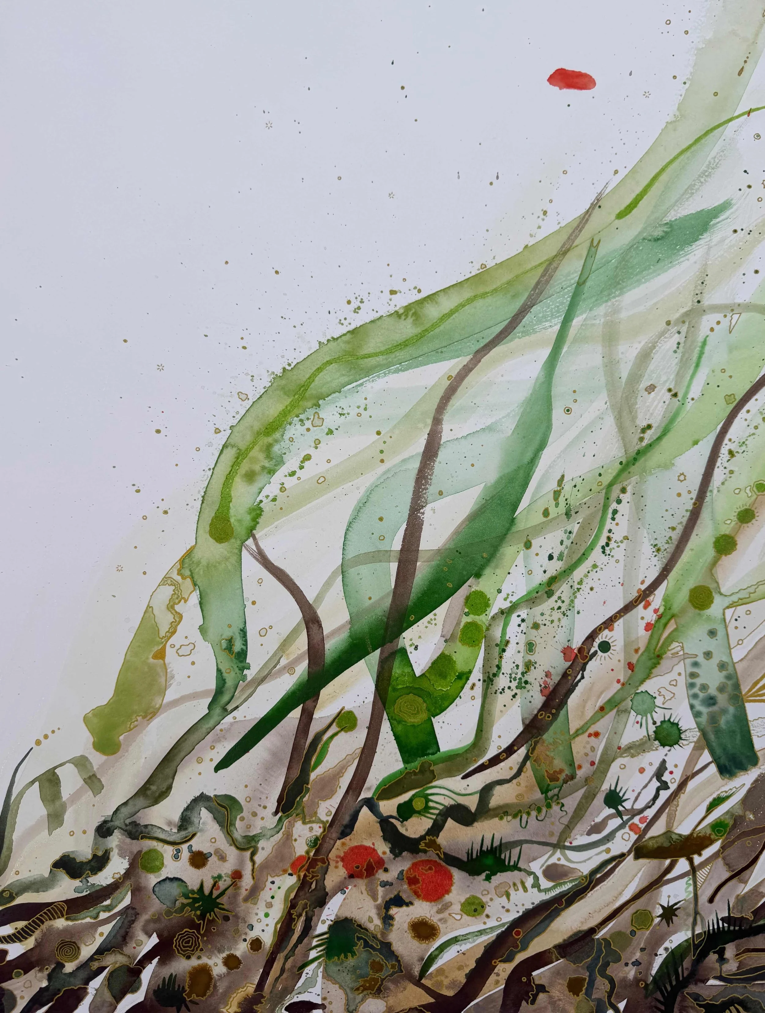 Ascent of Unraveling by Holly Gills. Watercolor. $560.00.