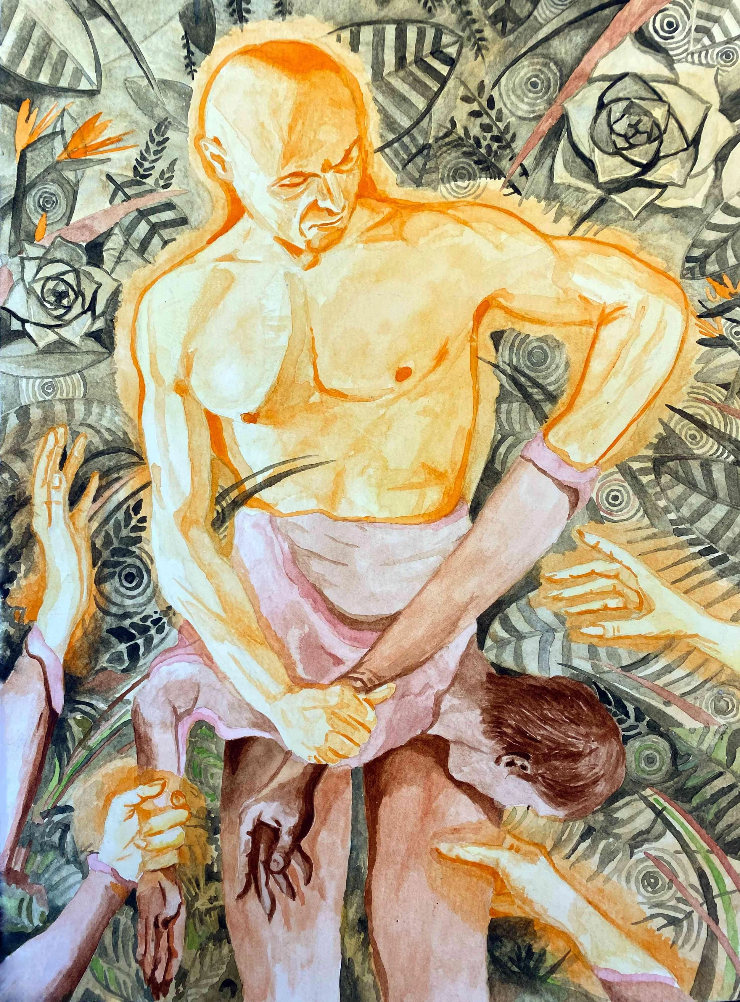 Molt by Sean Wilkinson. Watercolor. $550.