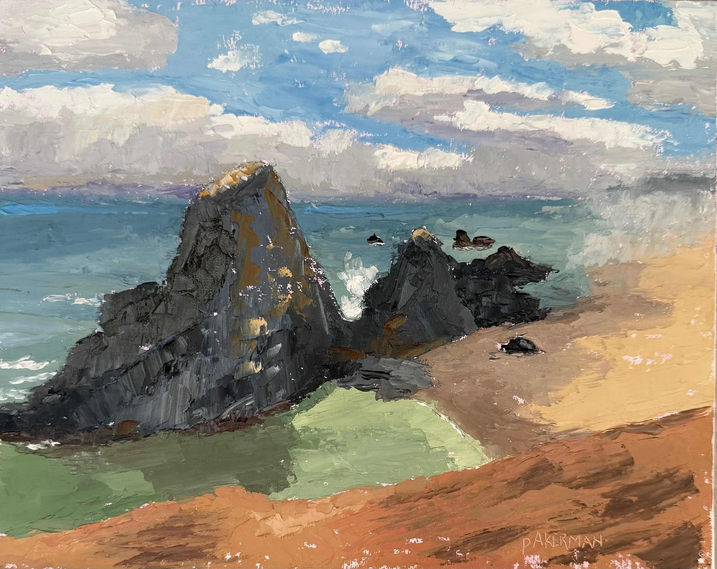Peggy Akerman. Seal Rock. Oil. $295.00.