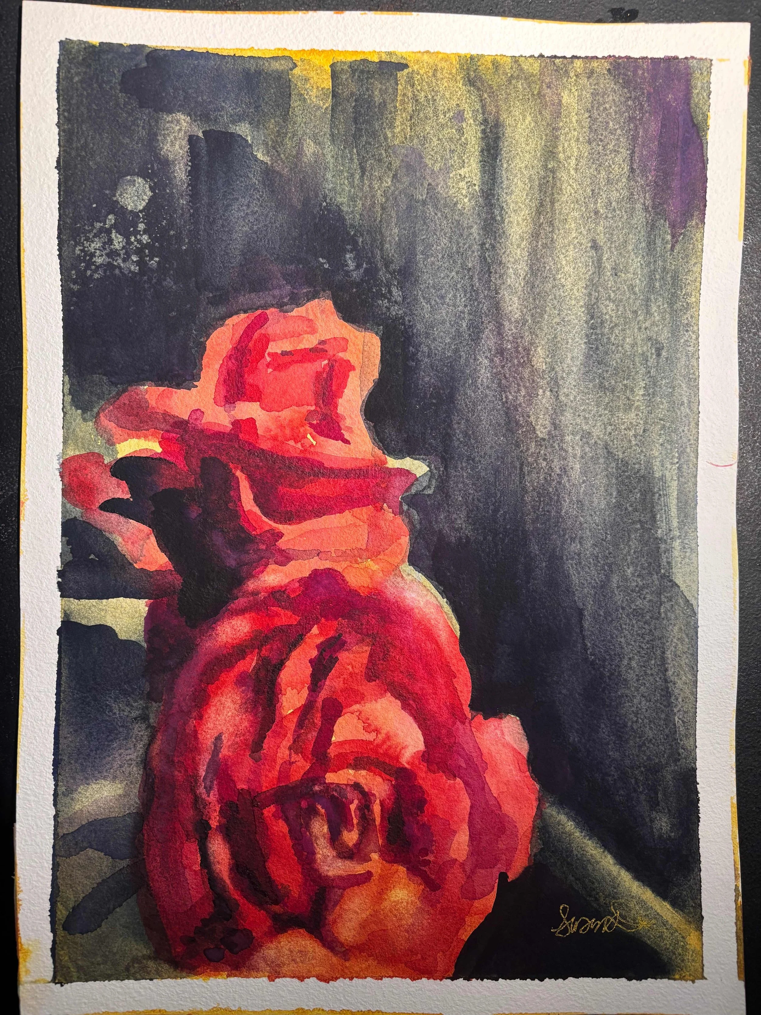 Roses in Morning Light by Susan Dove. Watercolor. $100. 