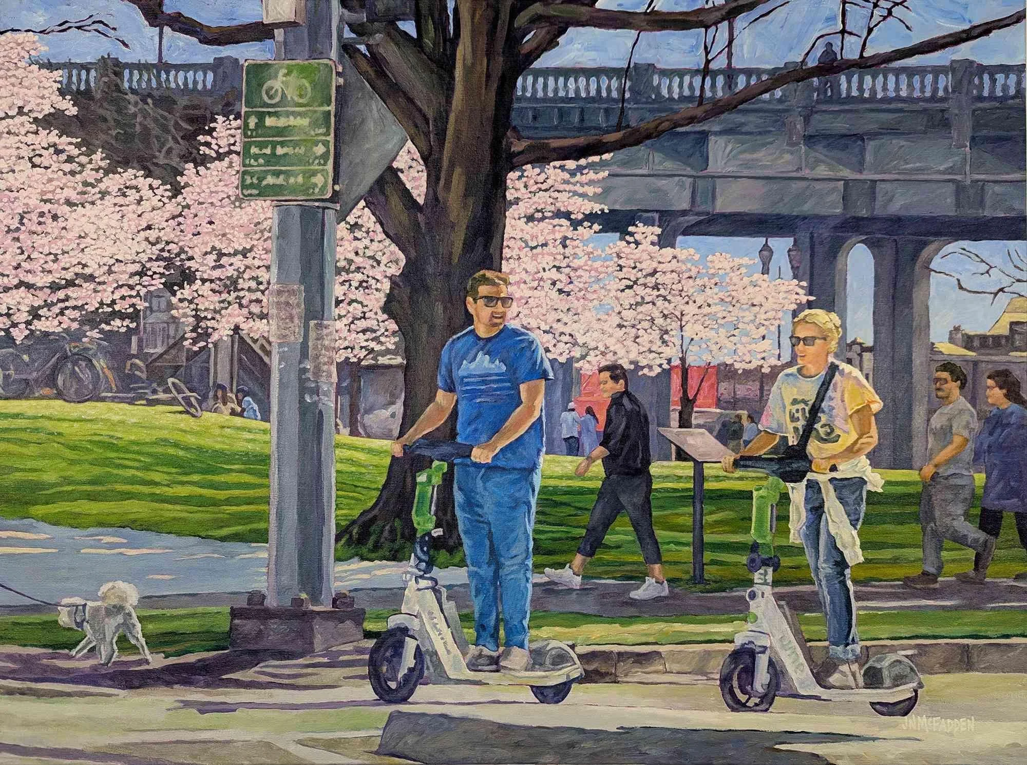 Waterfront Park by John McFadden. Acrylic. $3,000. 