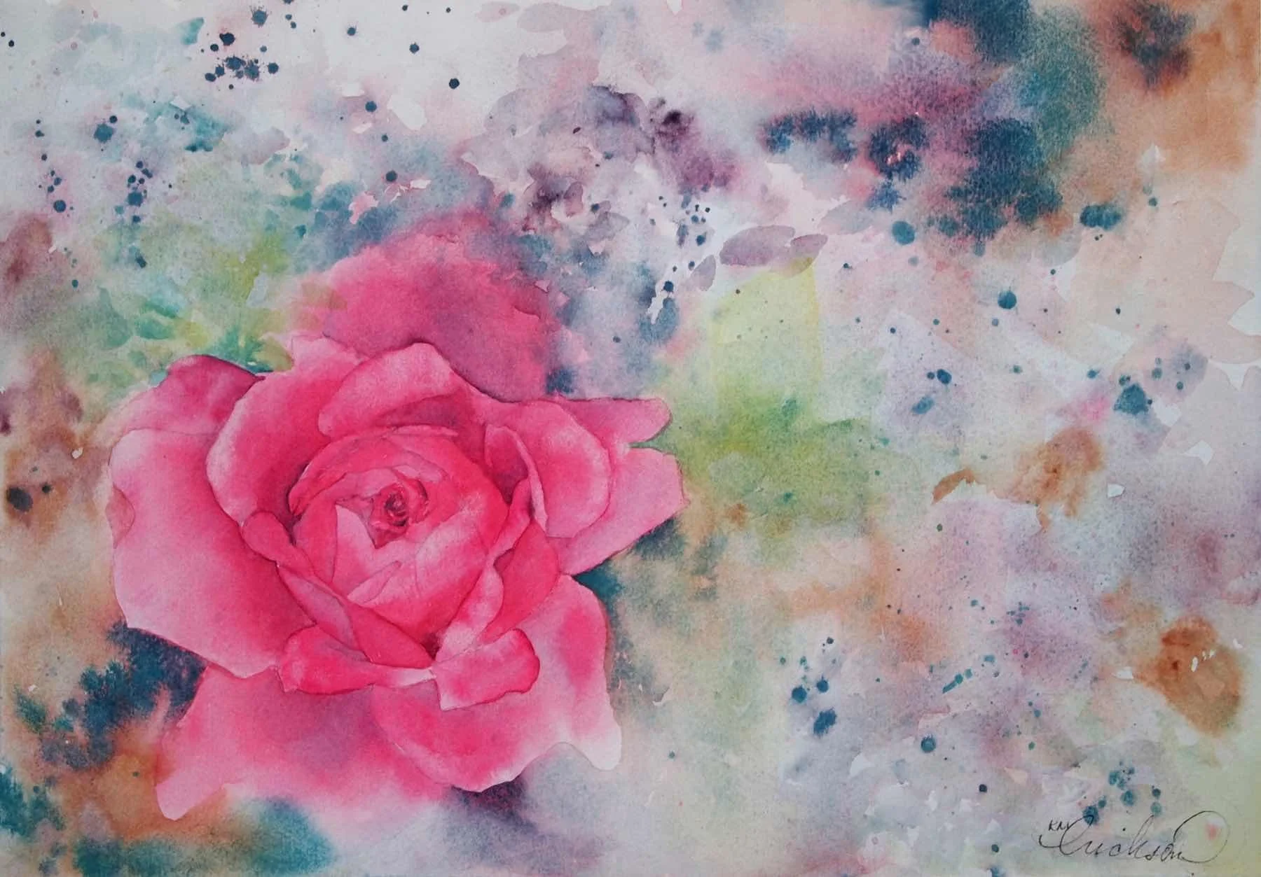 Things Bright and Beautiful by Kristyn Erickson. Watercolor. $500.