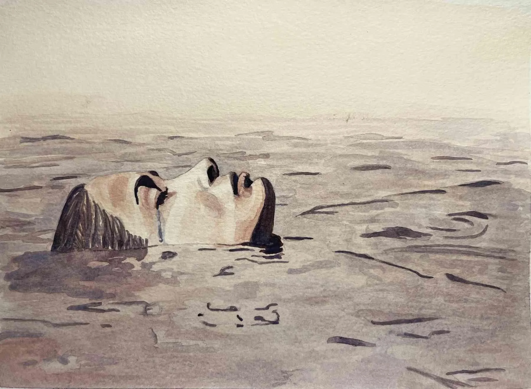 Peace in Grief by Catie Gould. Watercolor. $250.00