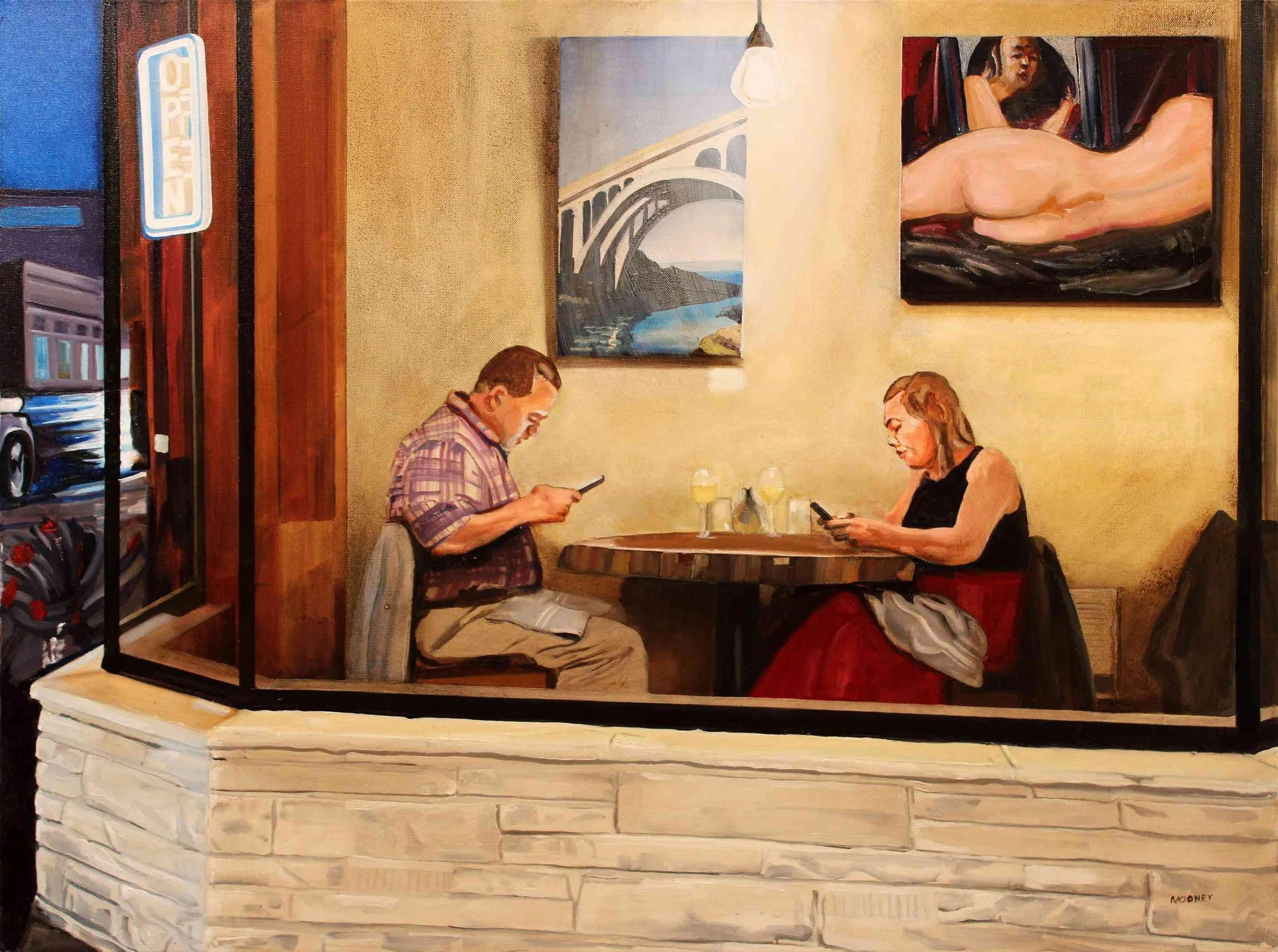 Waiting by Christopher Mooney. Oil. $4,000.