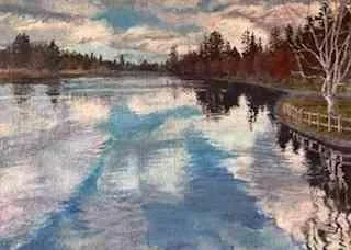 Reflection by Diane Lewis. Acrylic. $50.00
