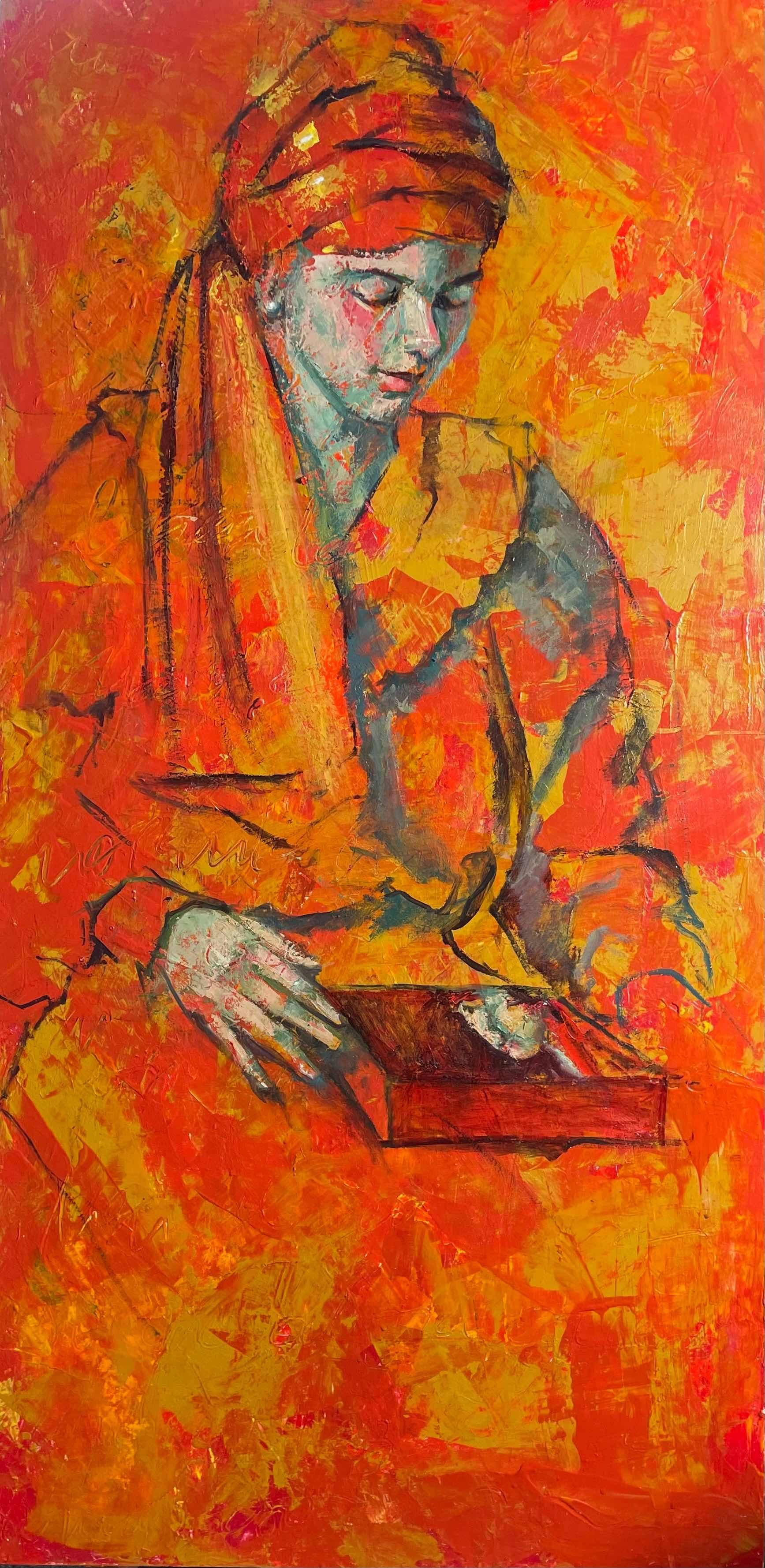 Holding the Past by Hilda Rueda. Oil. $3,400.