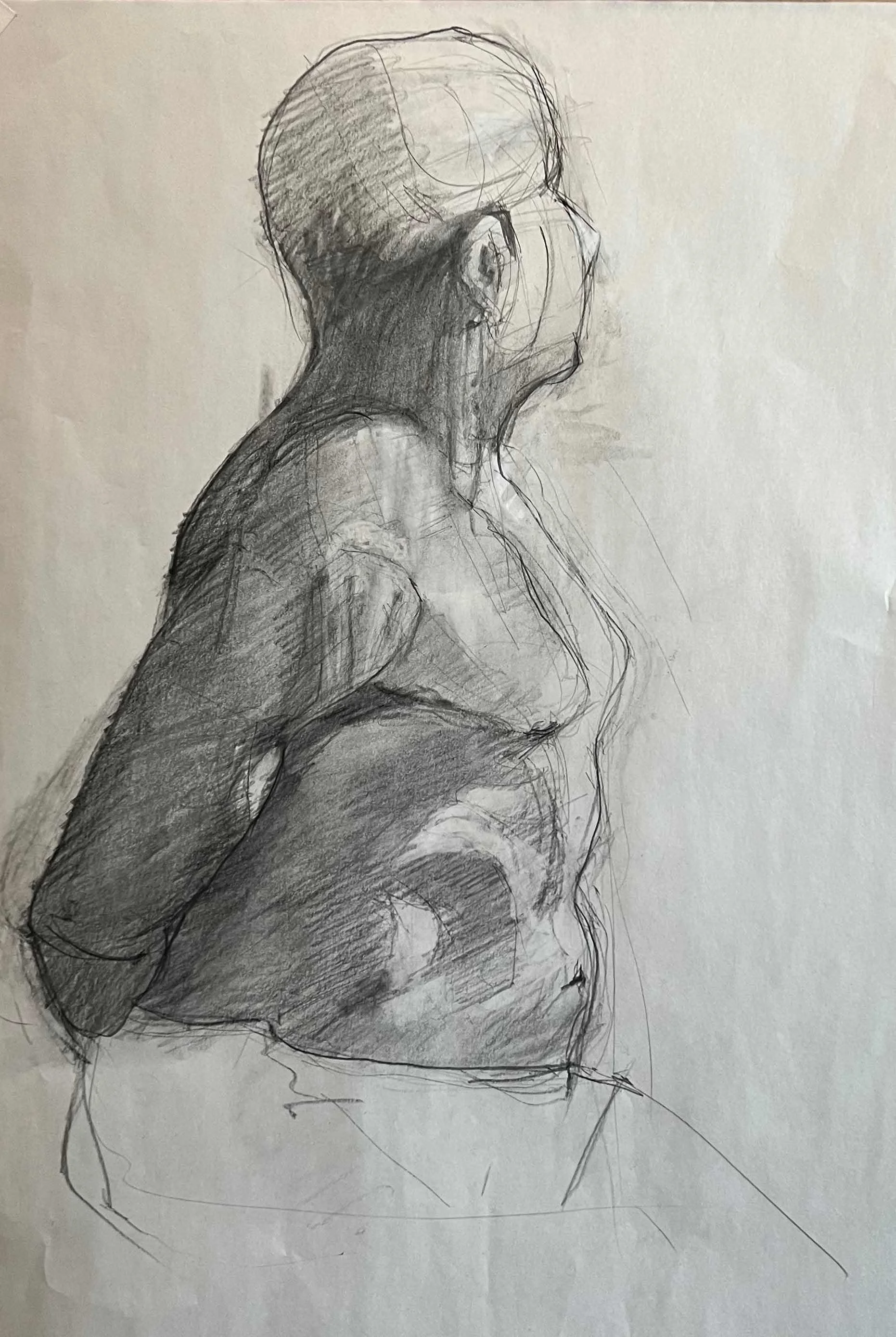 Studio Sketch #1 by Wayne Bannister. Charcoal. $90.