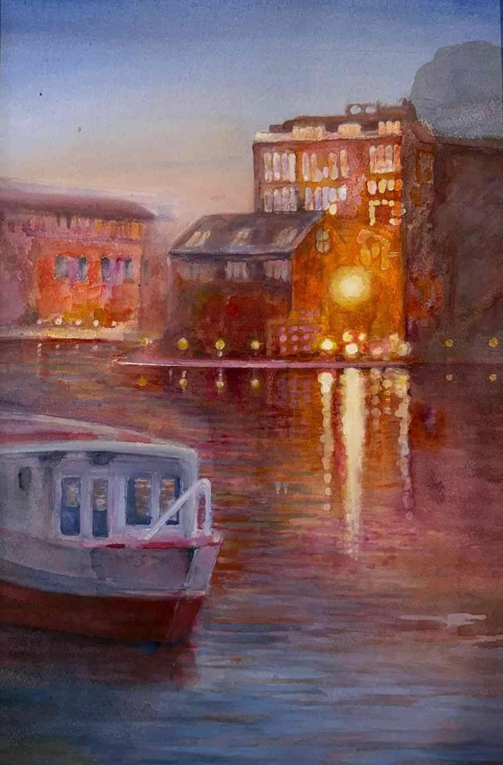 Night Scene by Johanna Annable. Watercolor. NFS. 