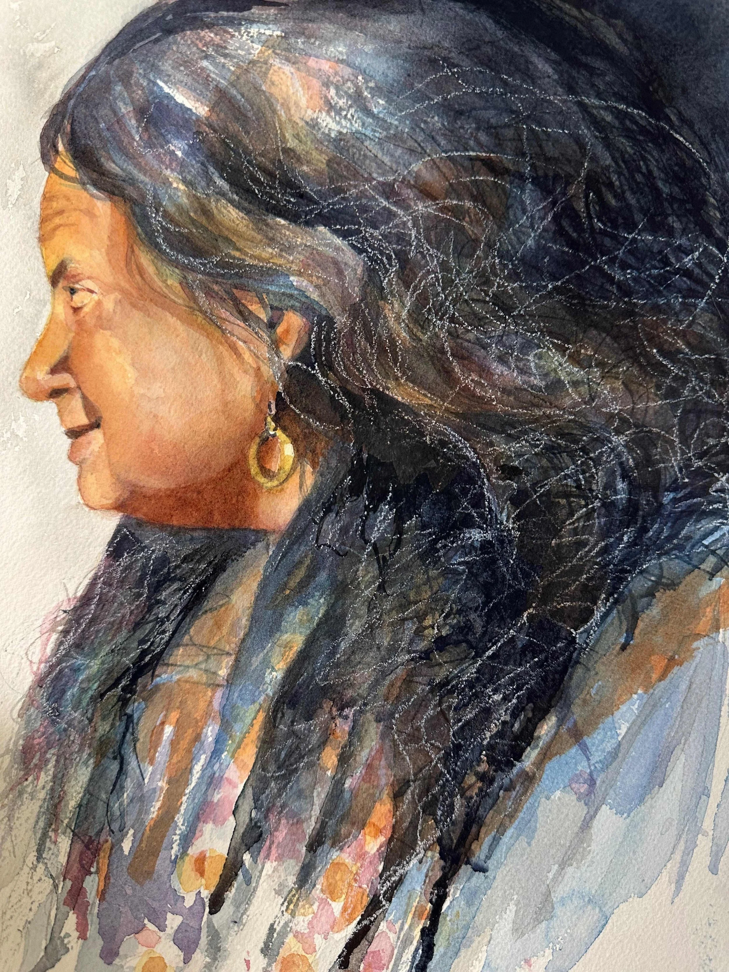 Jane by Christine Linder. Watercolor NFS. 