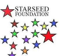 Logo for Starseed Foundation featuring a red, green, blue, and purple star