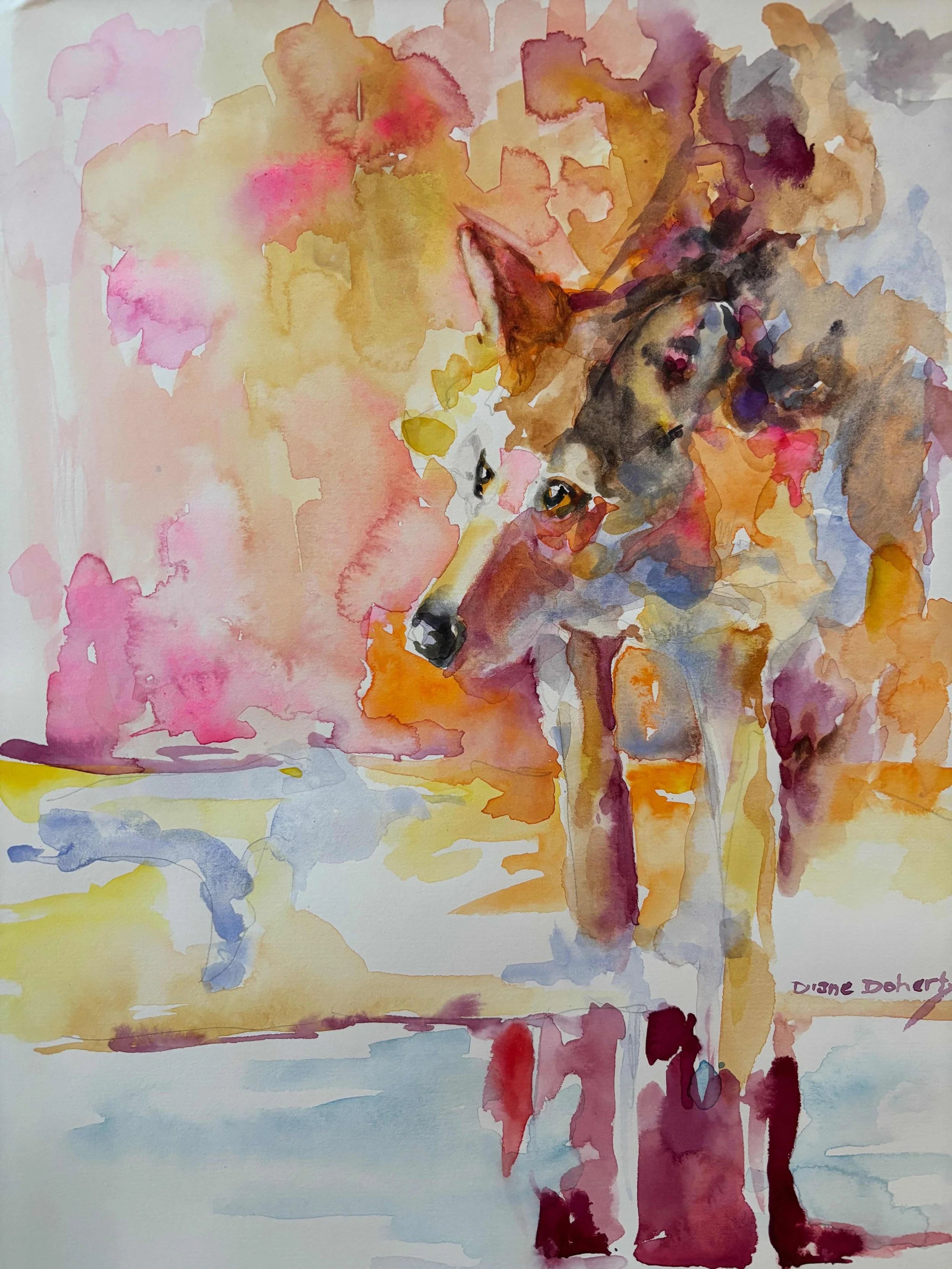 Coyote by Diane Doherty. Watercolor. $95.00