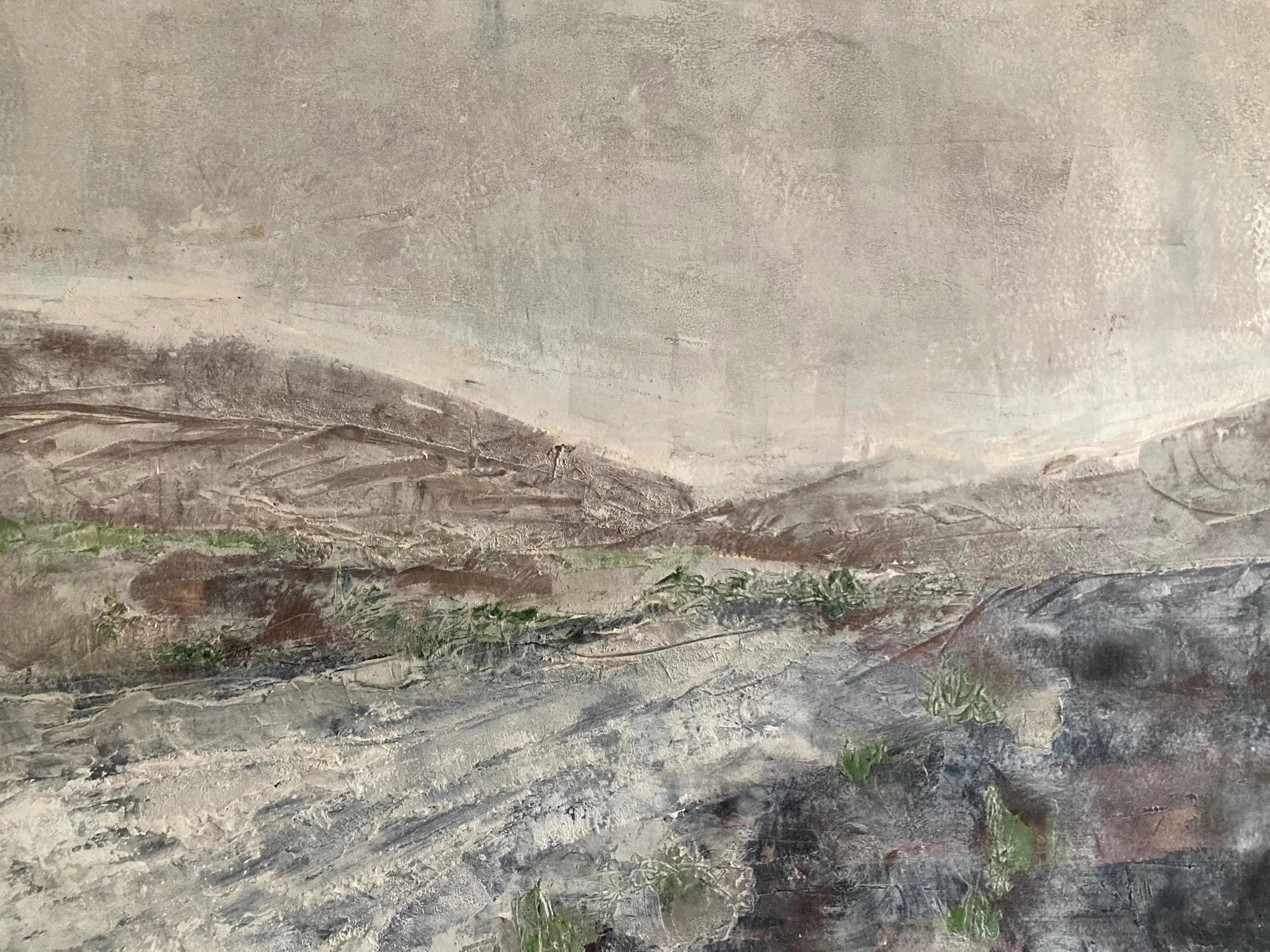 Susan Schneider. Klickitat River per Lilly White & Sarah Ladd. Oil and Cold Wax. $200.00.