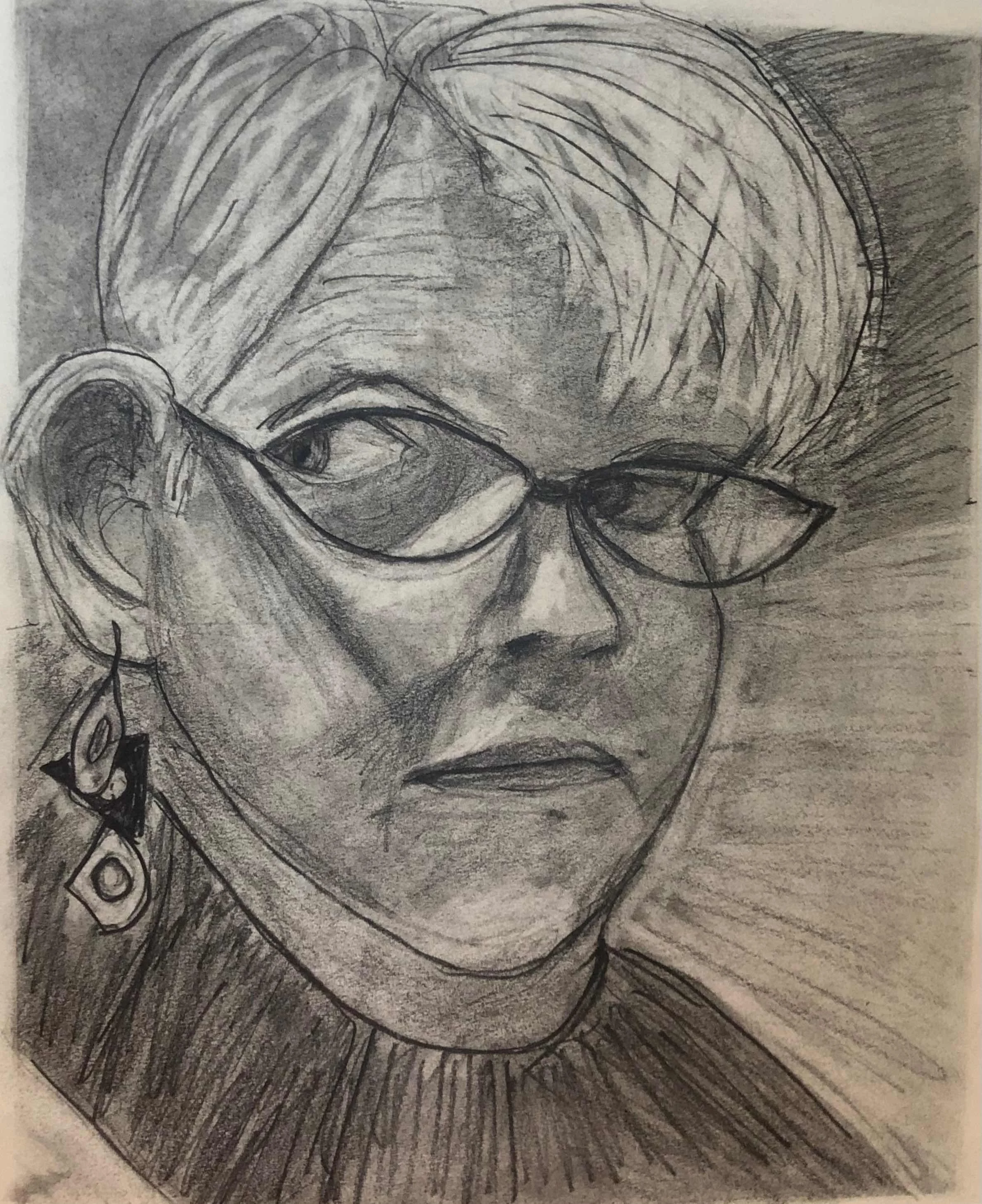 Self Portrait by Karen Russell. Pencil. NFS. 