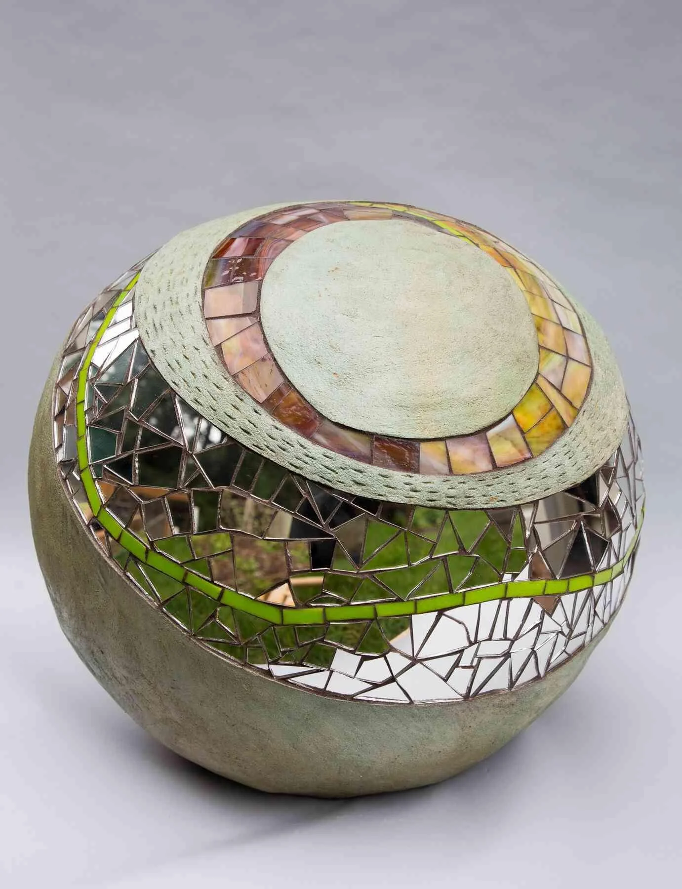 Borrowed Reflections by Anne Pinkowski. Mosaic - Garden Ready Sculpture. $1,000.00.