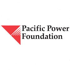 Pacific Power Foundation logo with a red stylized triangle and black text